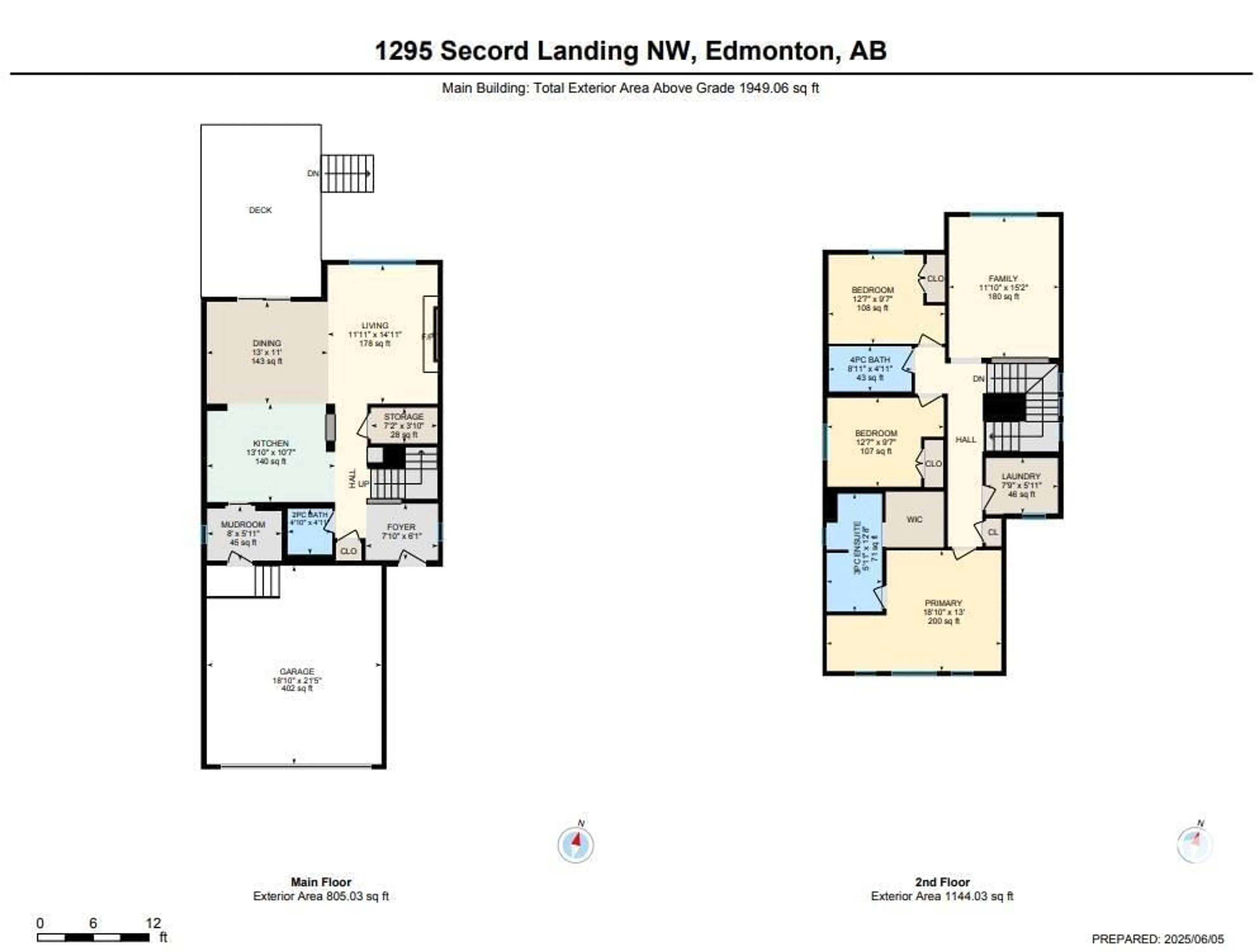 Floor plan for 1295 SECORD LANDING LD, Edmonton Alberta T5T4W7