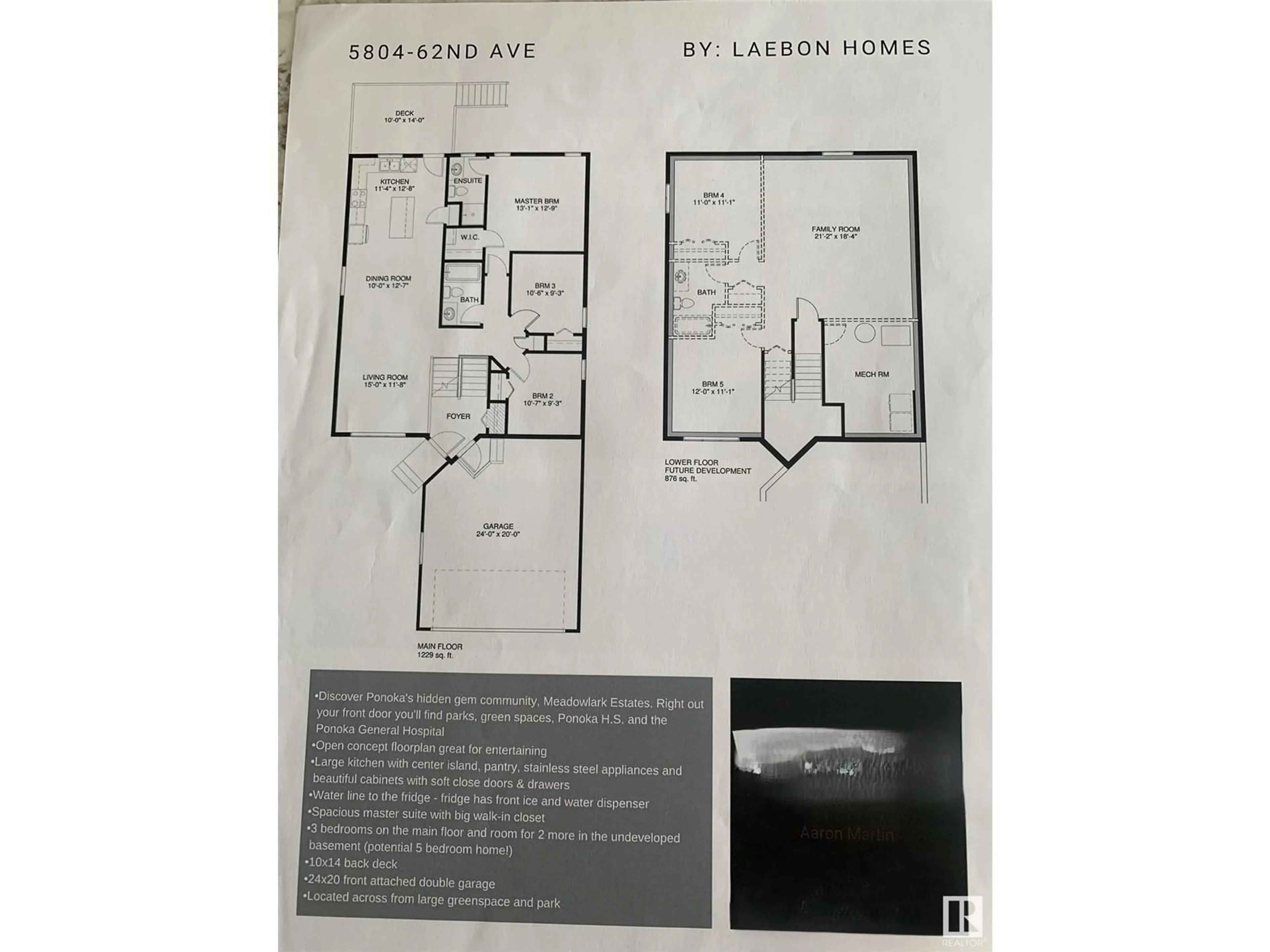 Floor plan for 5804 62 AV, Ponoka Alberta T4J0C3