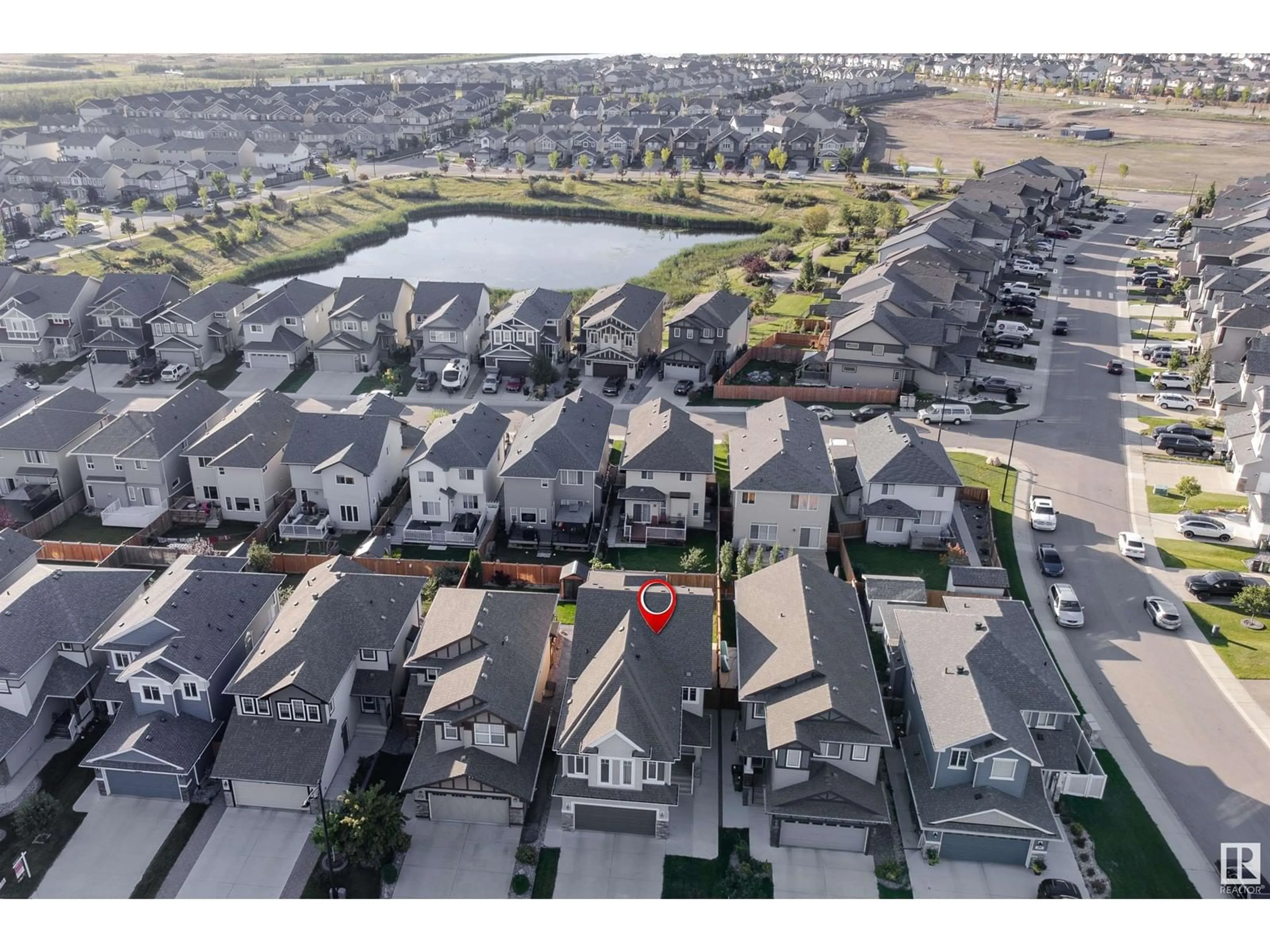 A pic from outside/outdoor area/front of a property/back of a property/a pic from drone, street for 4205 171A AV, Edmonton Alberta T5Y0Z4