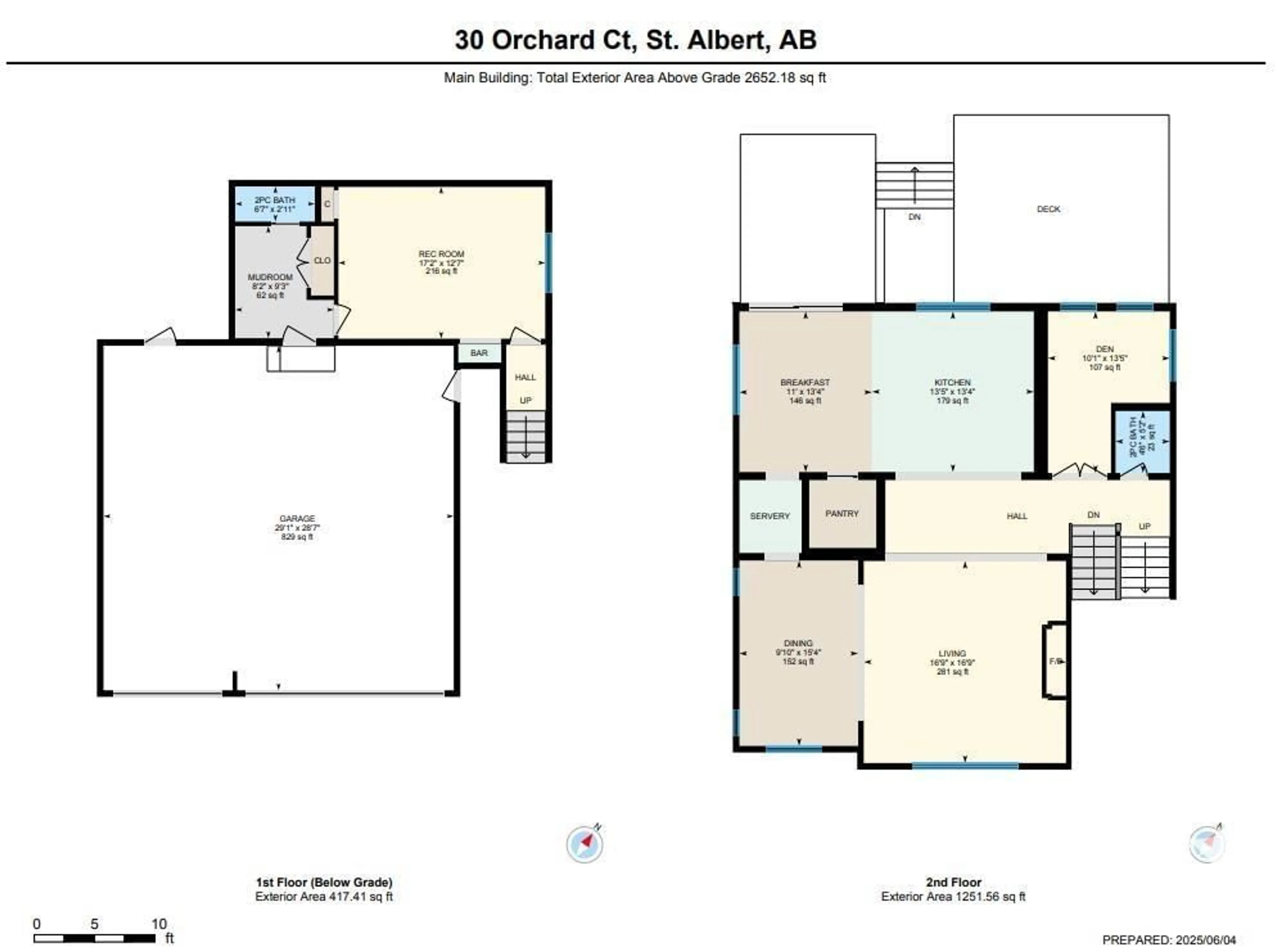 Floor plan for 30 ORCHARD CT, St. Albert Alberta T8N4K2