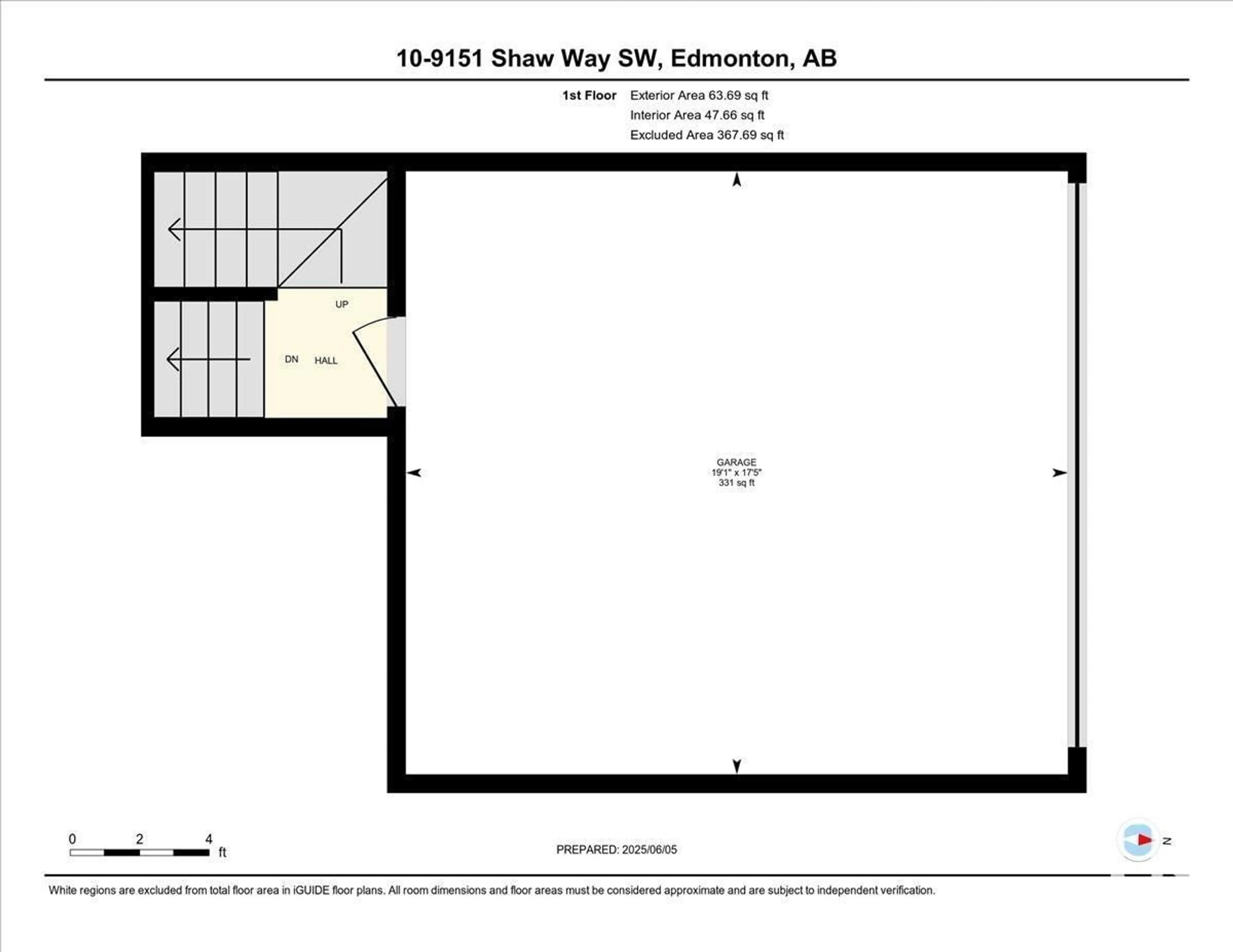 Floor plan for #10 - 9151 SHAW WY, Edmonton Alberta T6X1W7