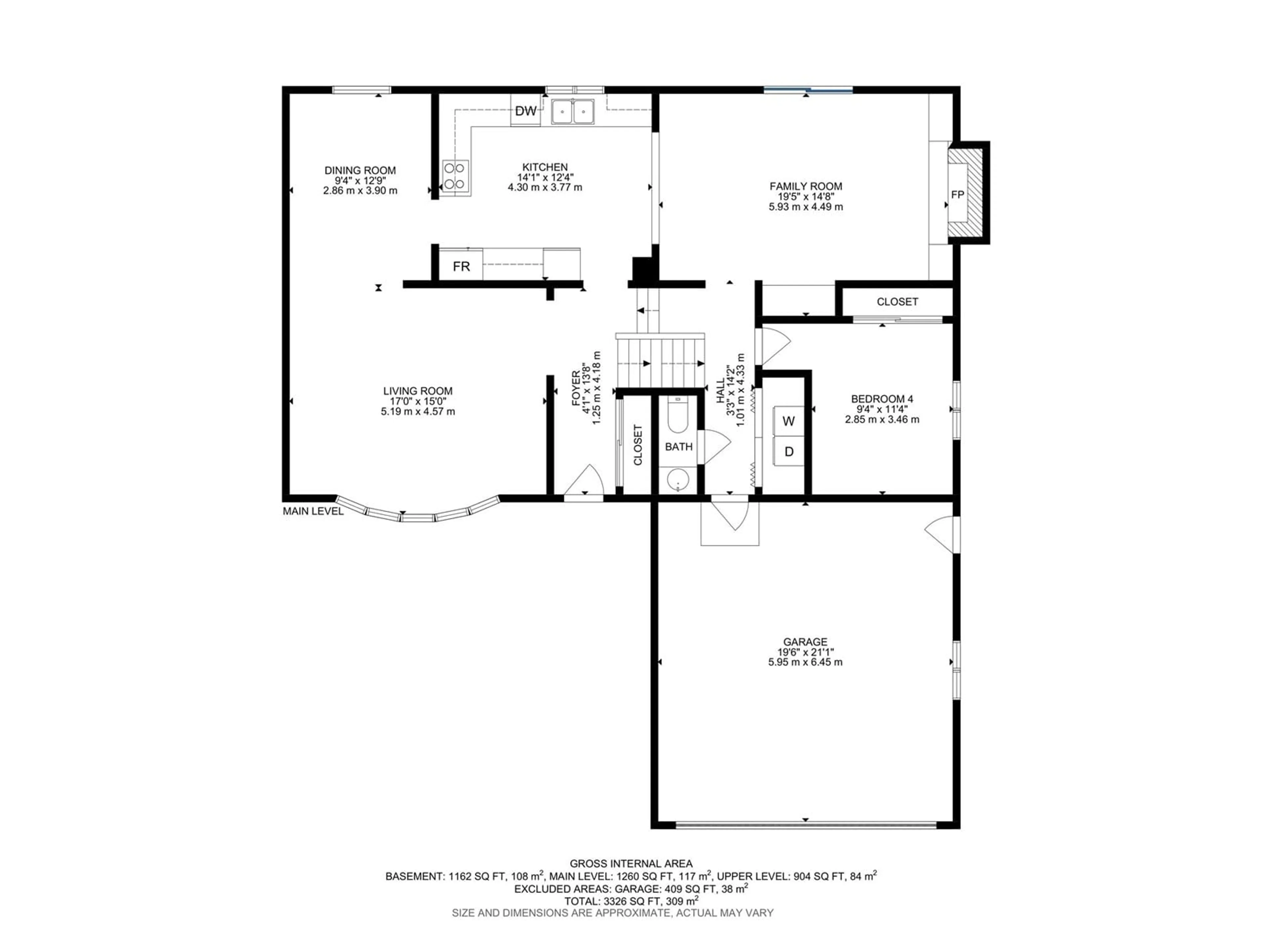 Floor plan for 44 WAKEFIELD BV, St. Albert Alberta T8N3E9