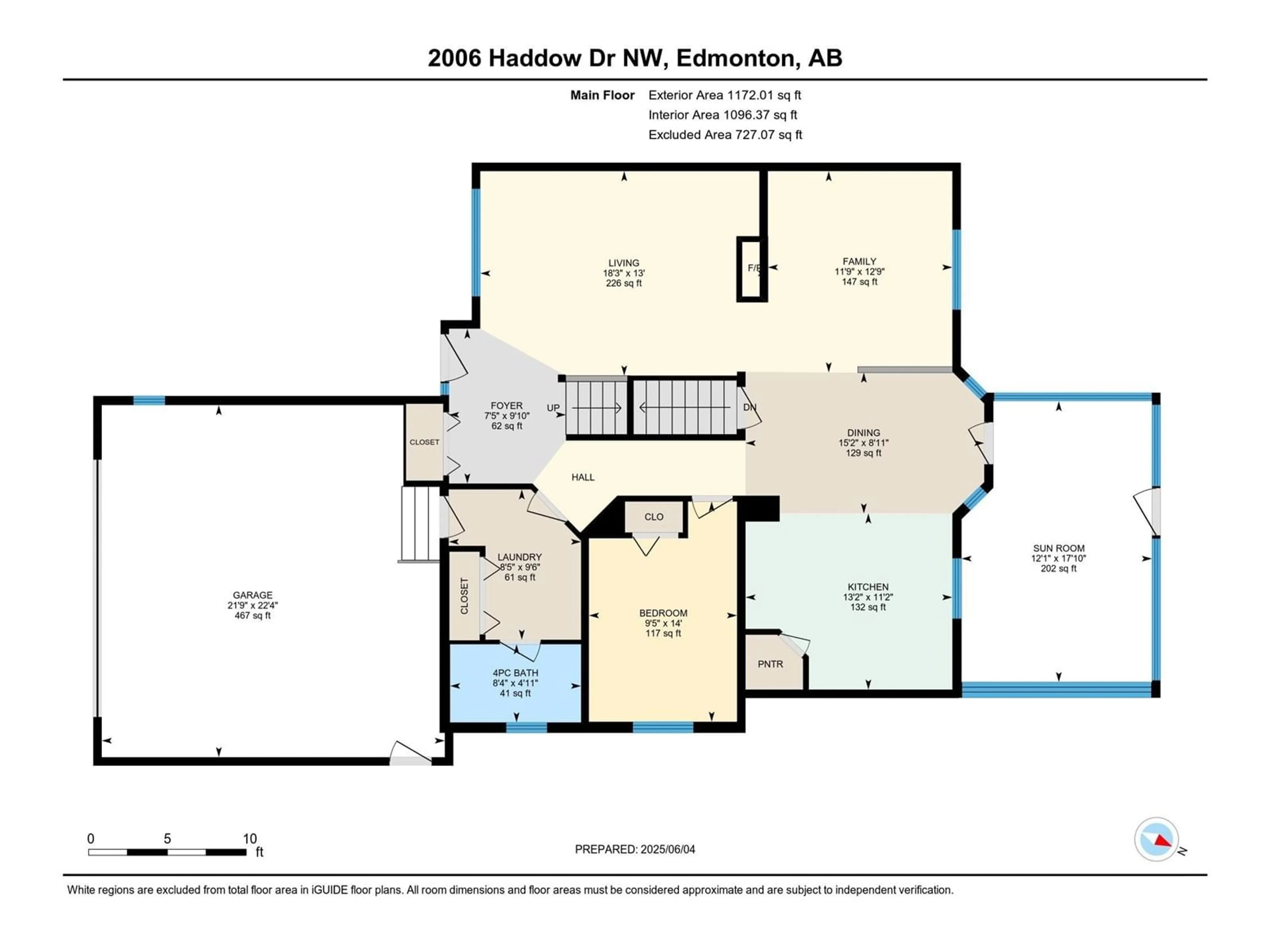 Floor plan for 2006 HADDOW DR, Edmonton Alberta T6R2P2