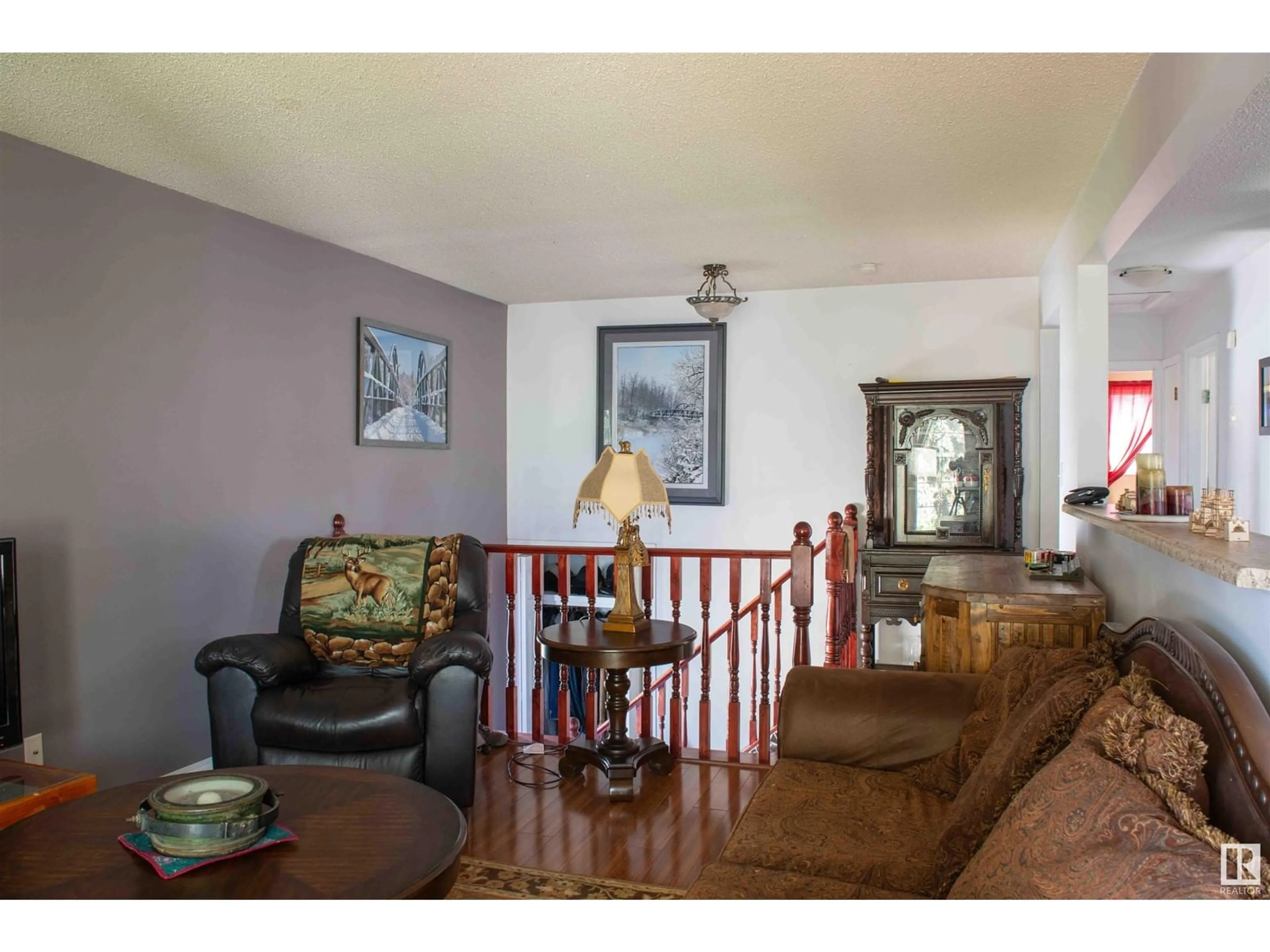 Living room with furniture, unknown for 5207 52 ST, Leduc Alberta T9E5L9