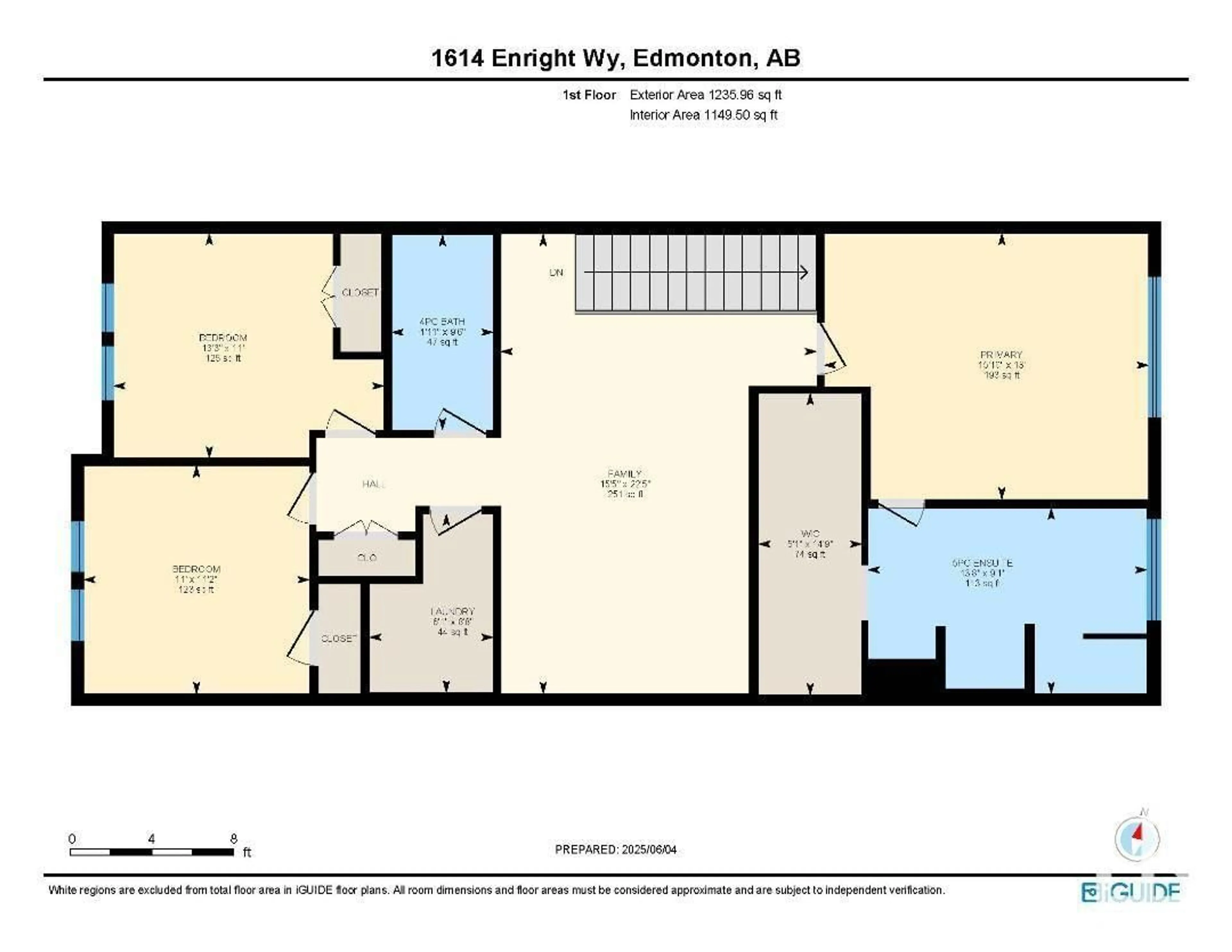 Floor plan for 1614 ENRIGHT WY, Edmonton Alberta T6M0Z3