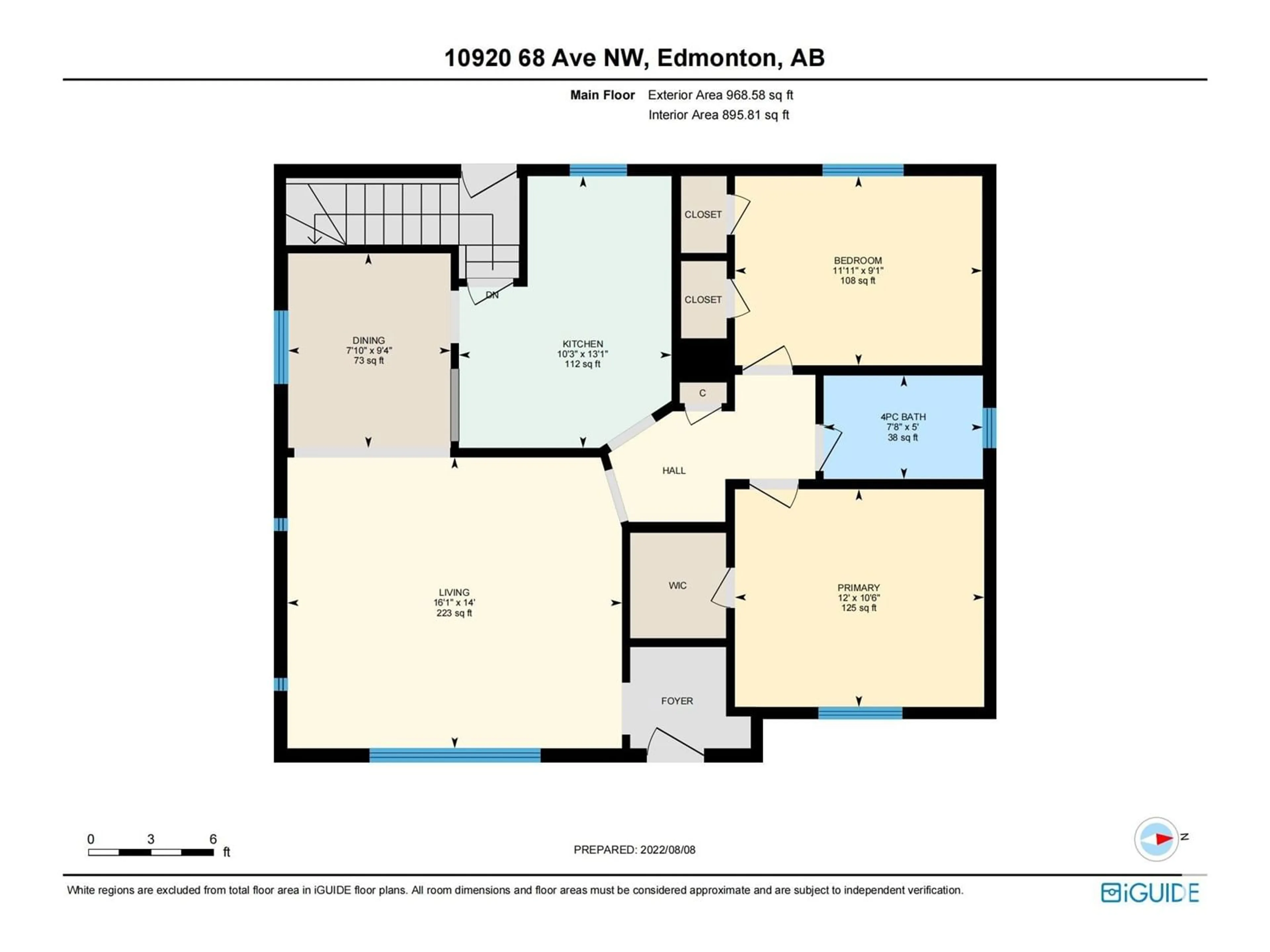 Floor plan for 10920 68 AV, Edmonton Alberta T6H2C1