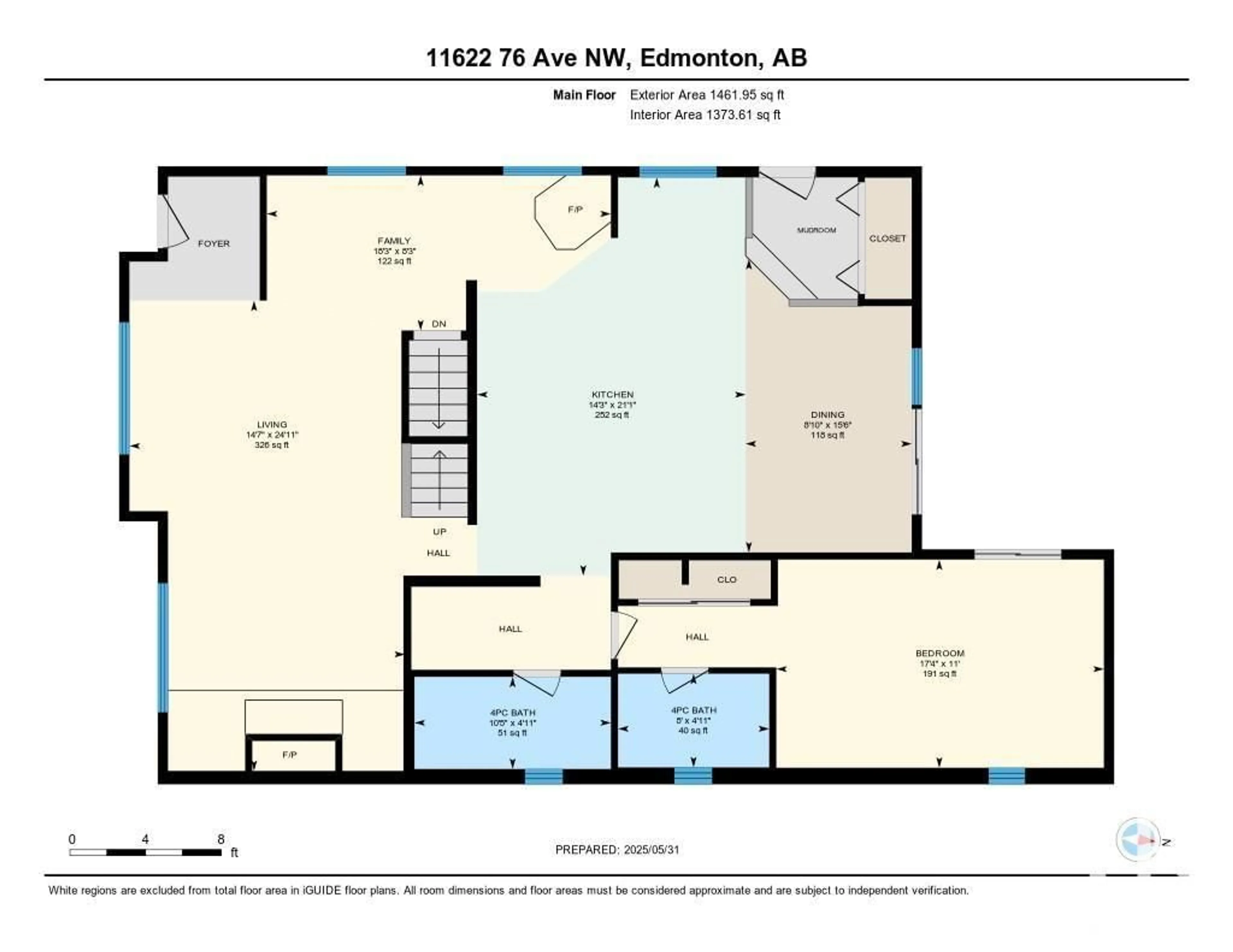 Floor plan for 11622 76 AV, Edmonton Alberta T6G0K8