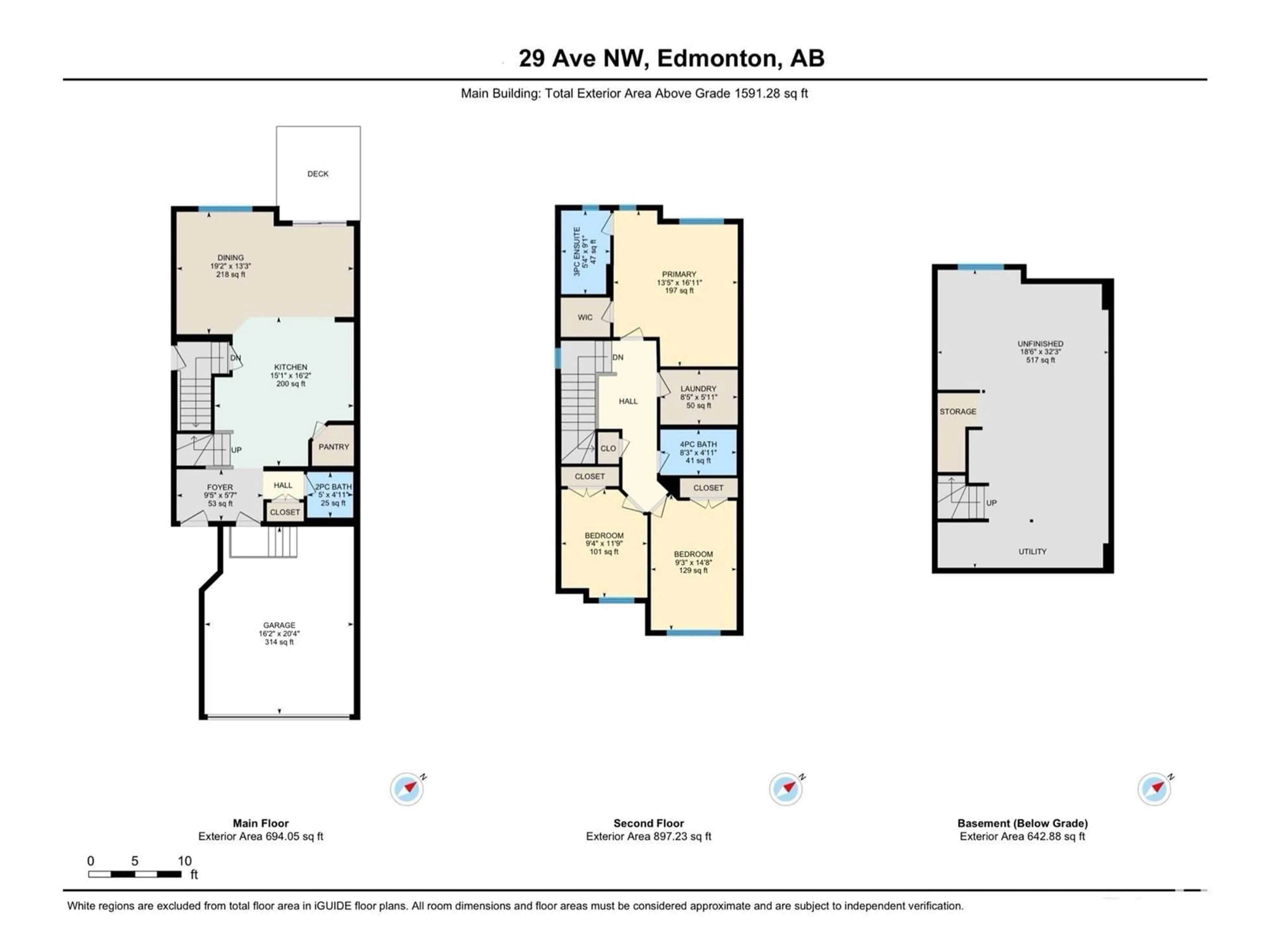 Floor plan for 19706 29 AV, Edmonton Alberta T6M1M2