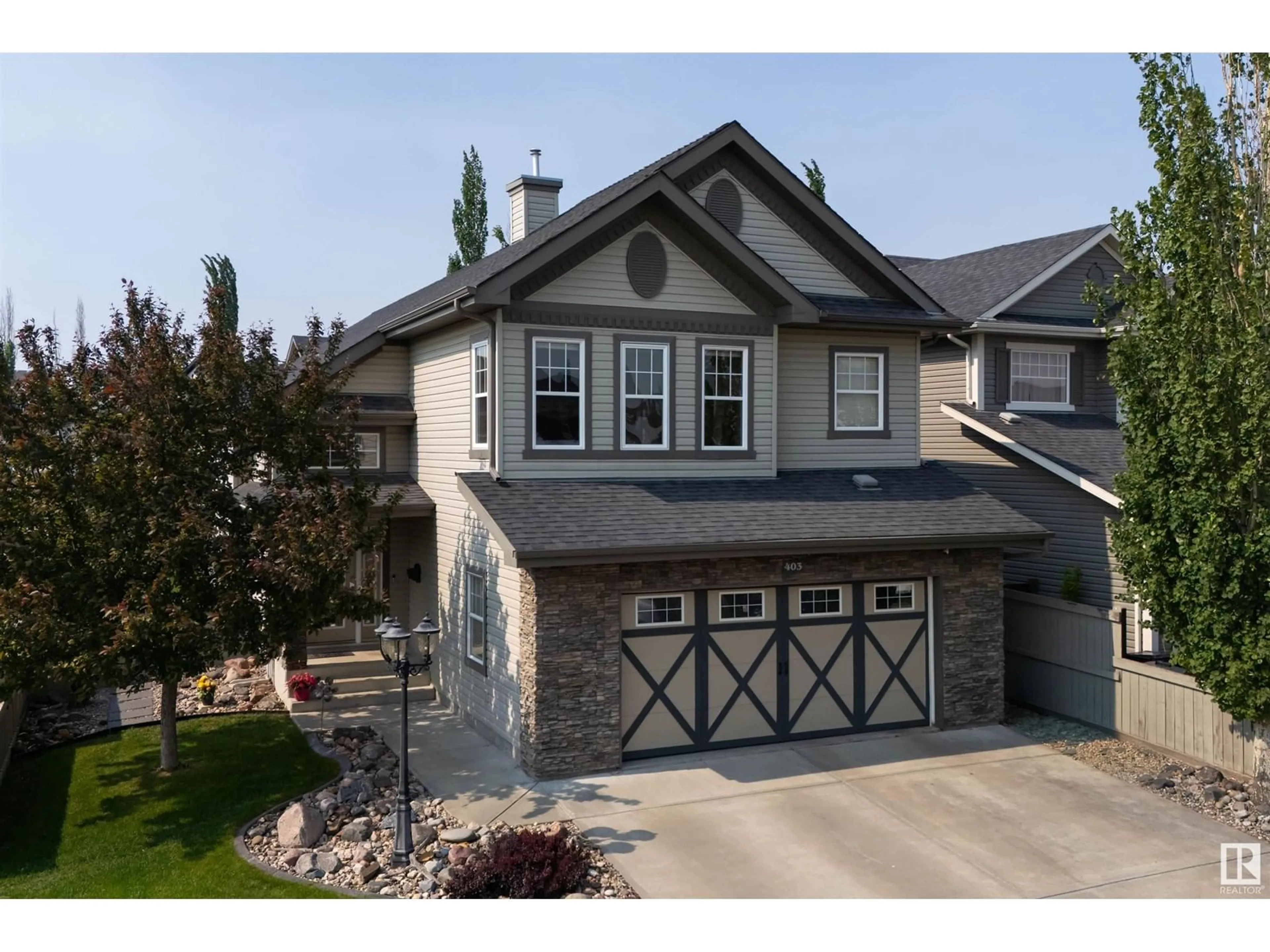 Home with vinyl exterior material, street for 403 ARMITAGE RD, Sherwood Park Alberta T8H0A7