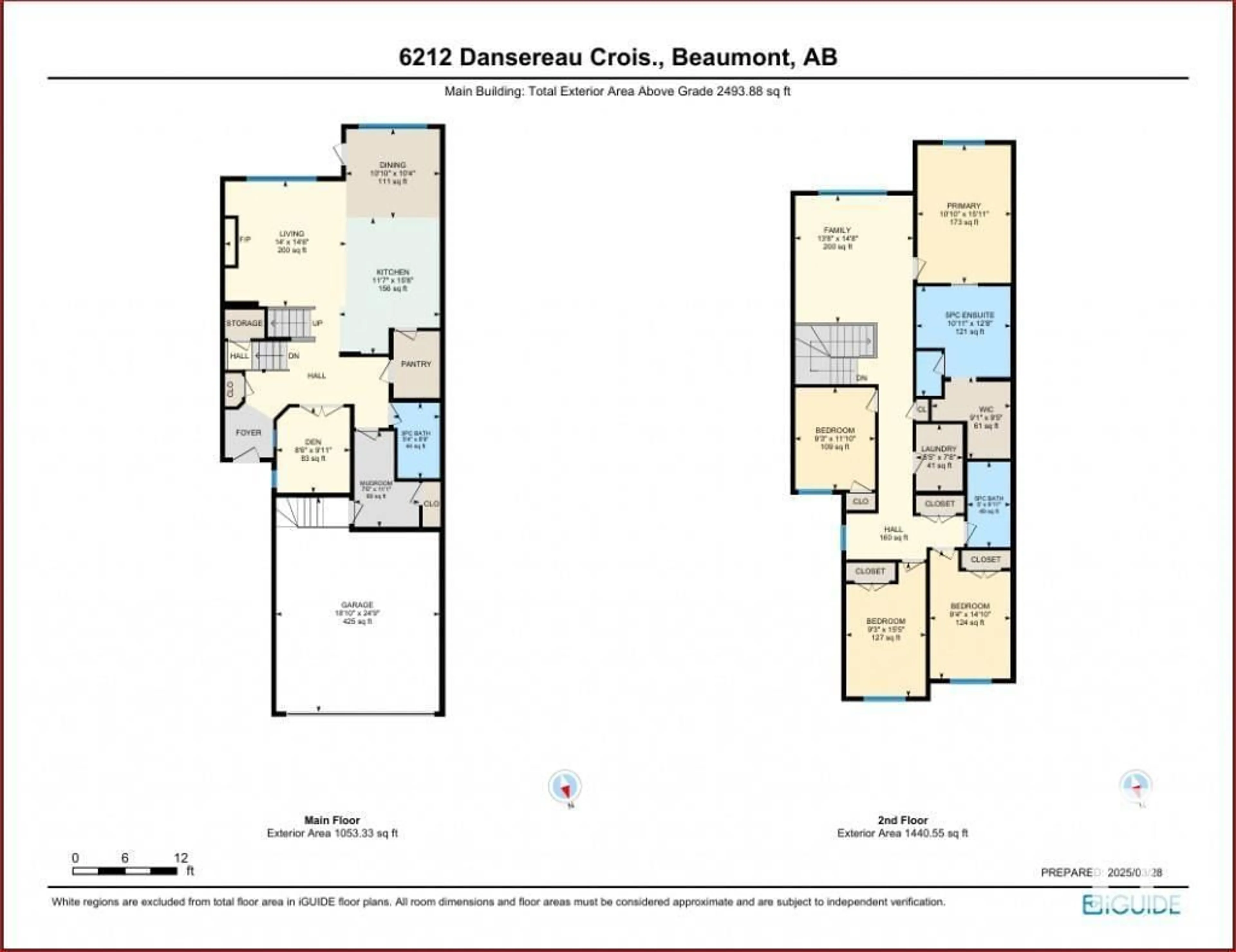 Floor plan for 6212 DANSEREAU CR, Beaumont Alberta T4X3E1