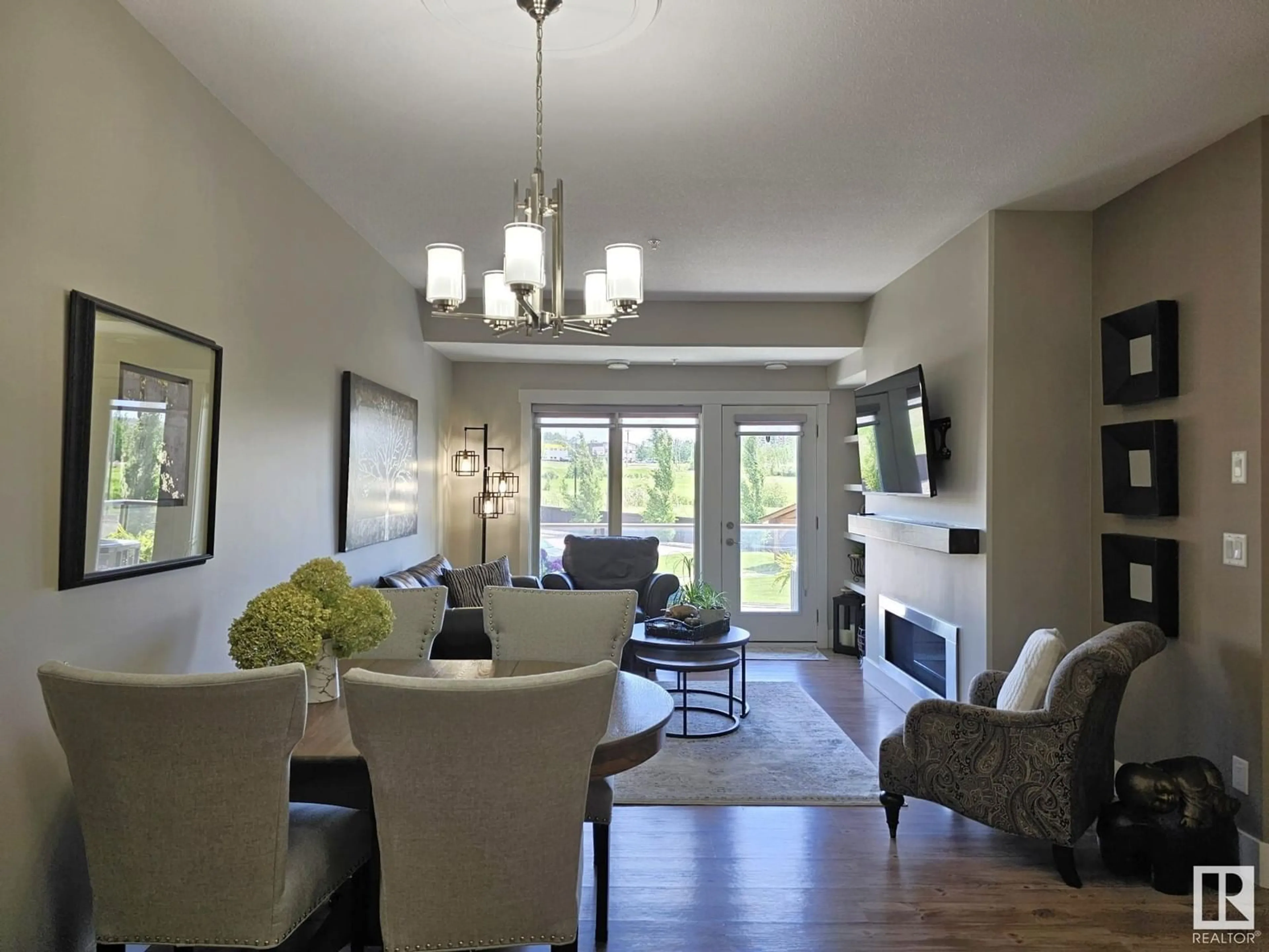 Living room with furniture, unknown for #204 - 5201 BROUGHAM DR, Drayton Valley Alberta T7A0C8