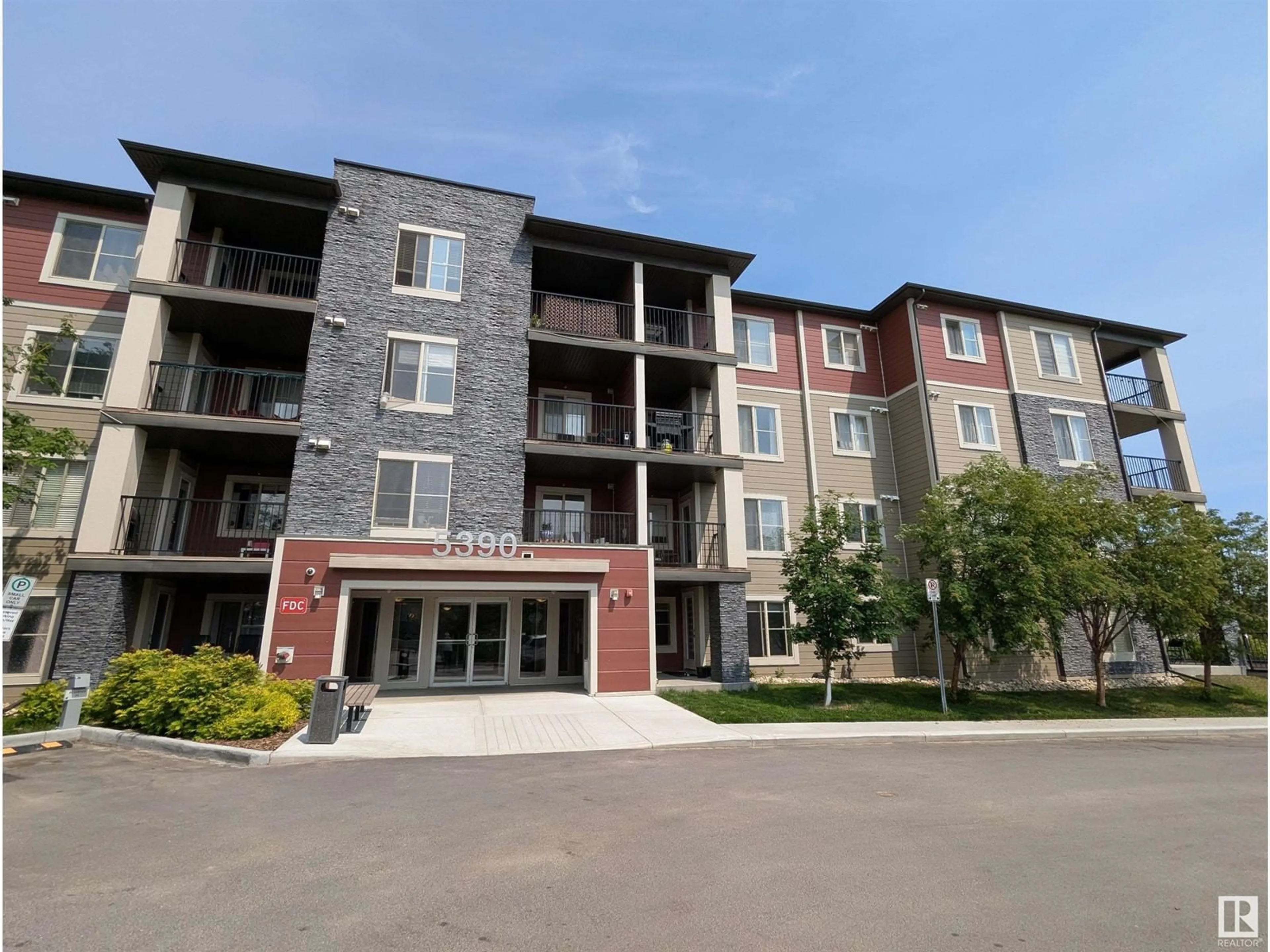 A pic from outside/outdoor area/front of a property/back of a property/a pic from drone, building for 201 - 5390 CHAPPELLE RD, Edmonton Alberta T6W3K7