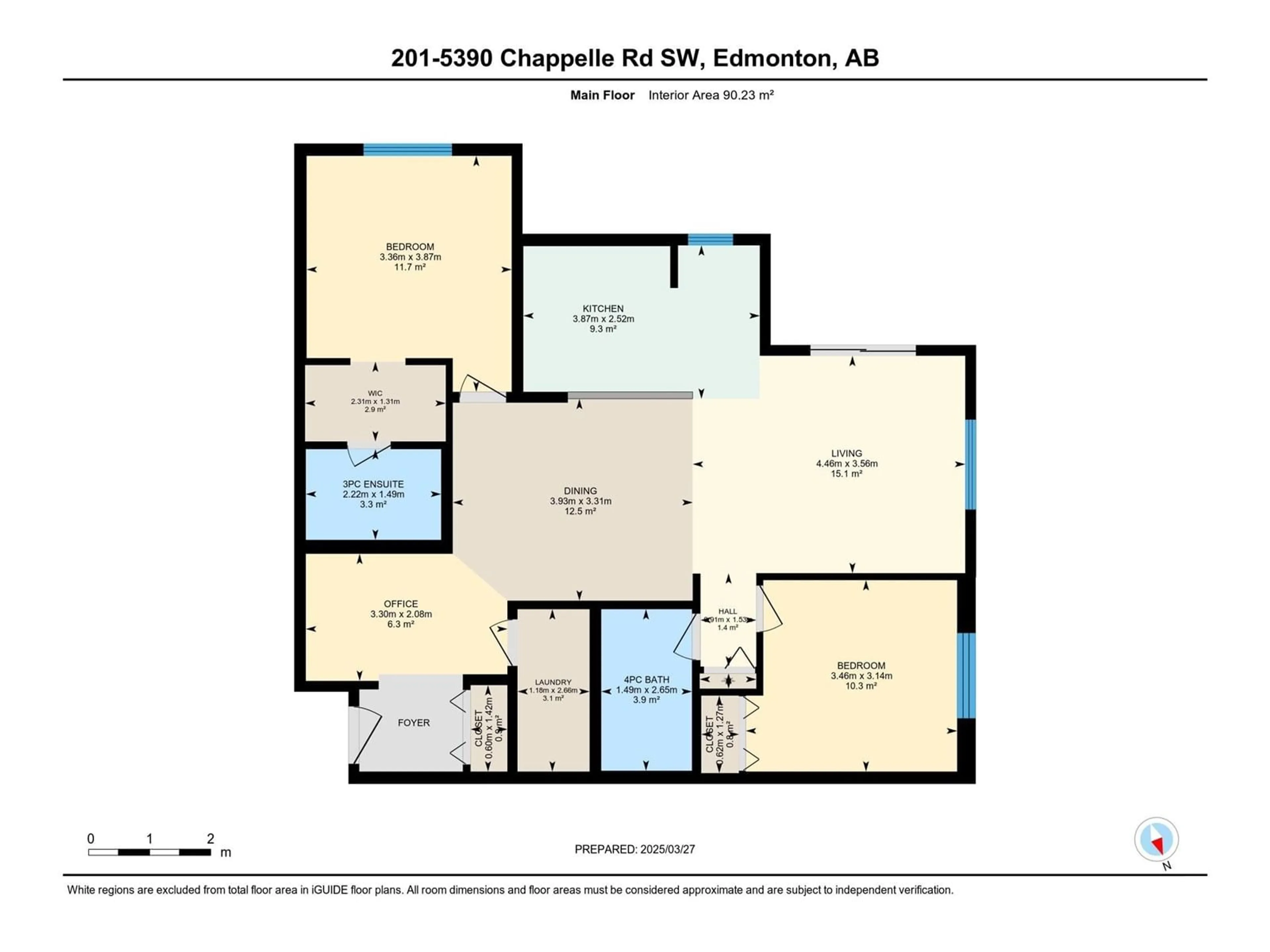 Floor plan for 201 - 5390 CHAPPELLE RD, Edmonton Alberta T6W3K7