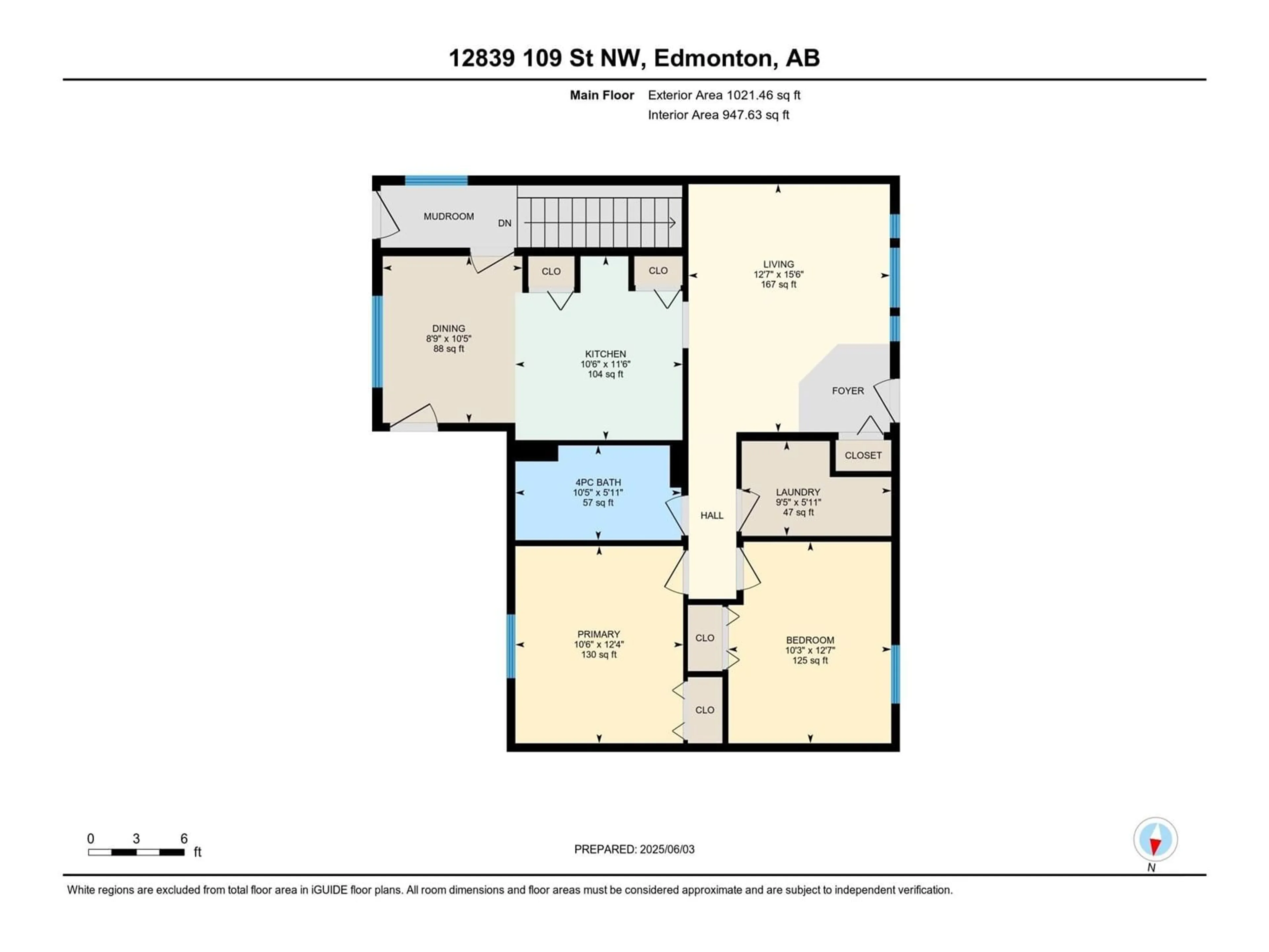 Floor plan for NW - 12839 109 ST, Edmonton Alberta T5E4Y2