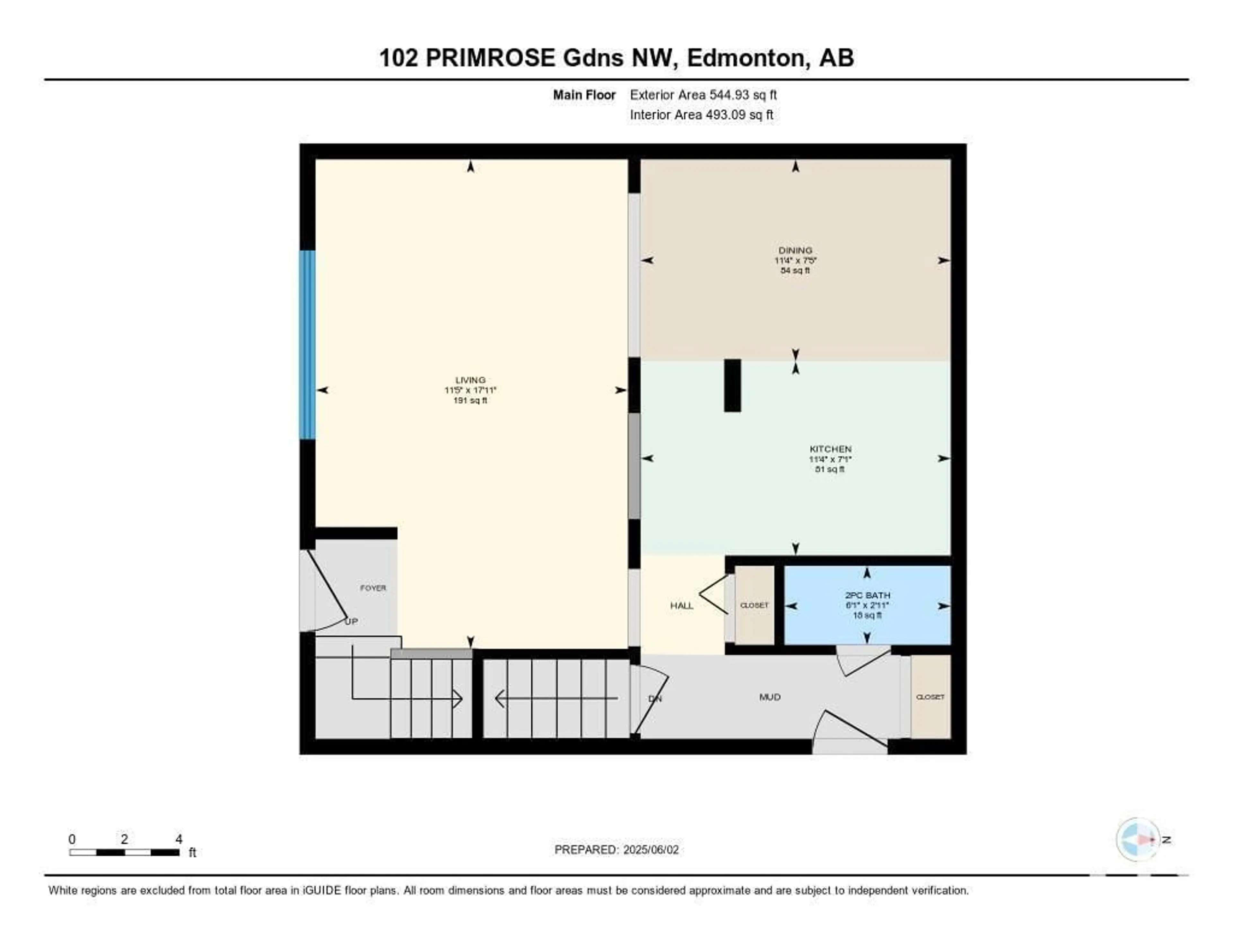 Floor plan for 102 PRIMROSE GARDENS GD, Edmonton Alberta T5T0R1