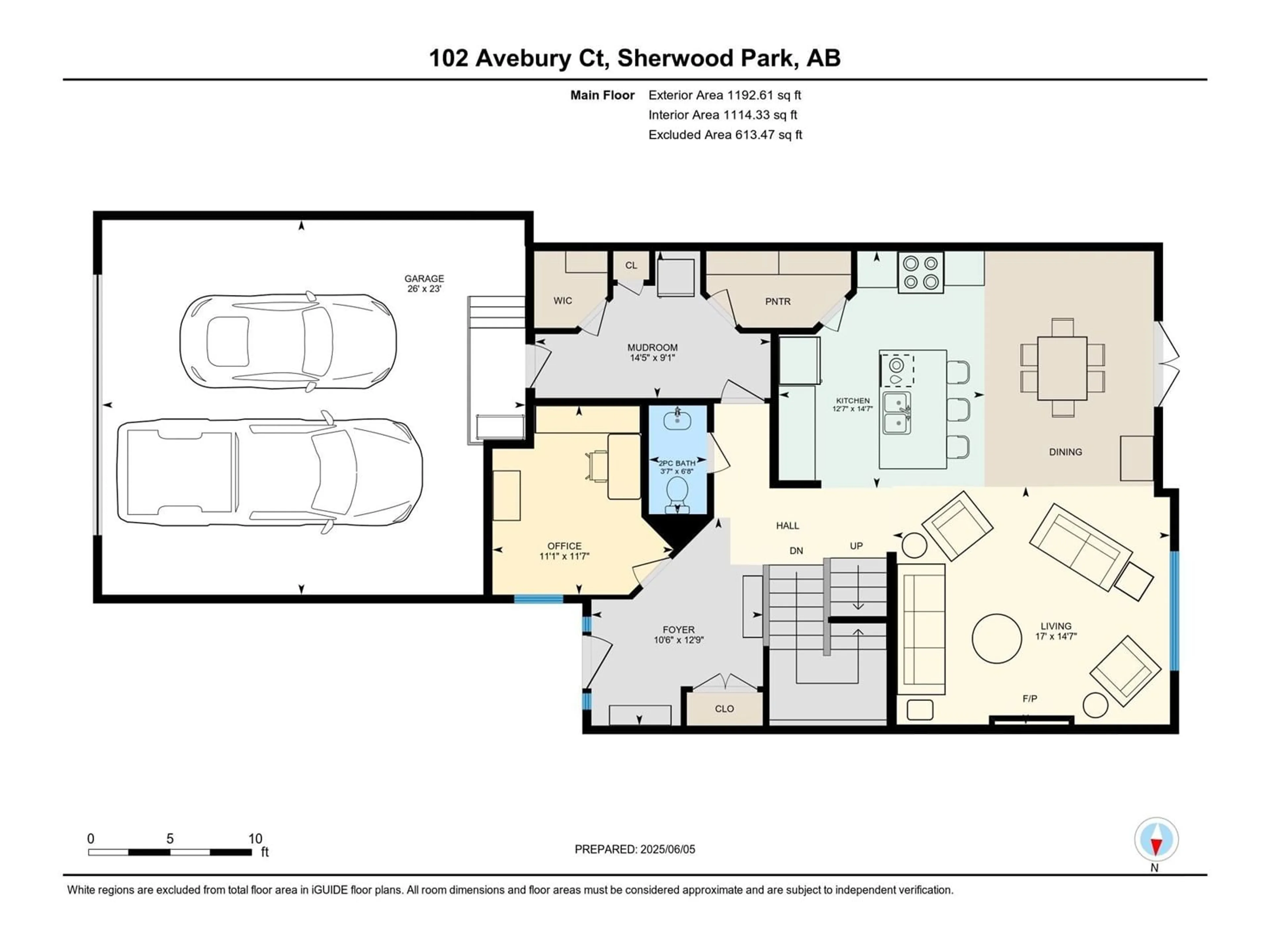 Floor plan for CO - 102 AVEBURY, Sherwood Park Alberta T8H0Z3