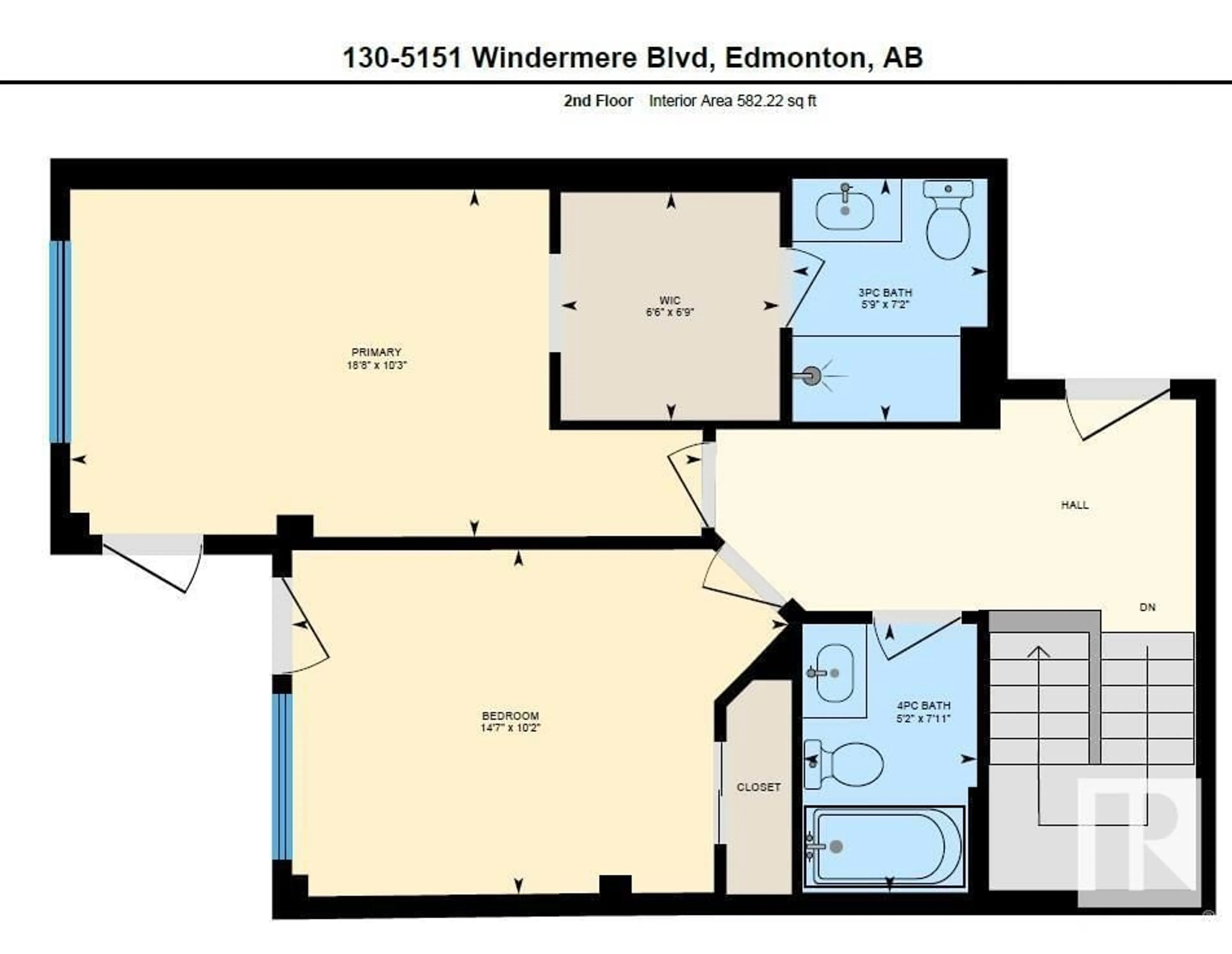 Floor plan for 130 5151 WINDERMERE BV, Edmonton Alberta T6W2K4