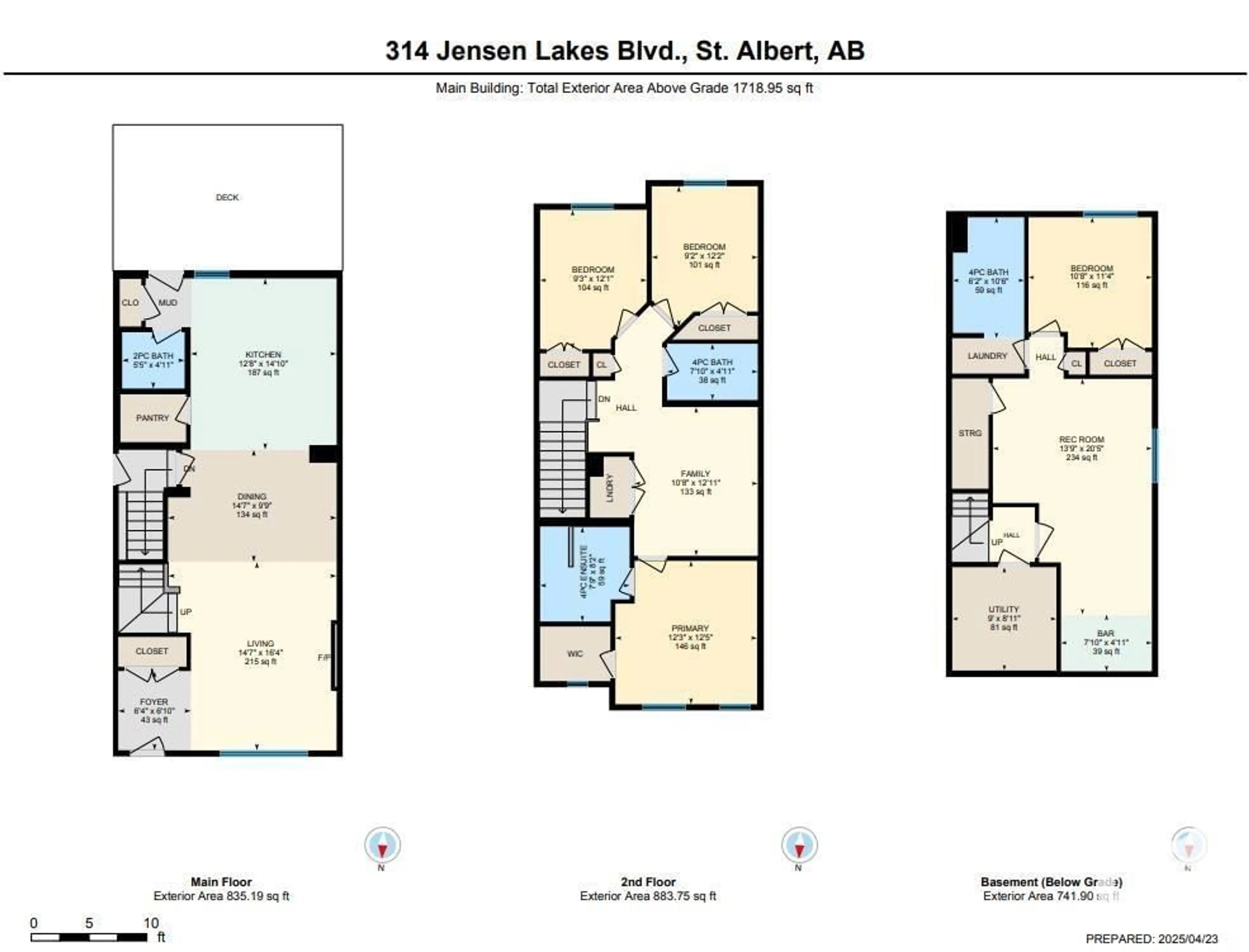 Floor plan for 314 JENSEN LAKES BV, St. Albert Alberta T8N7Z4