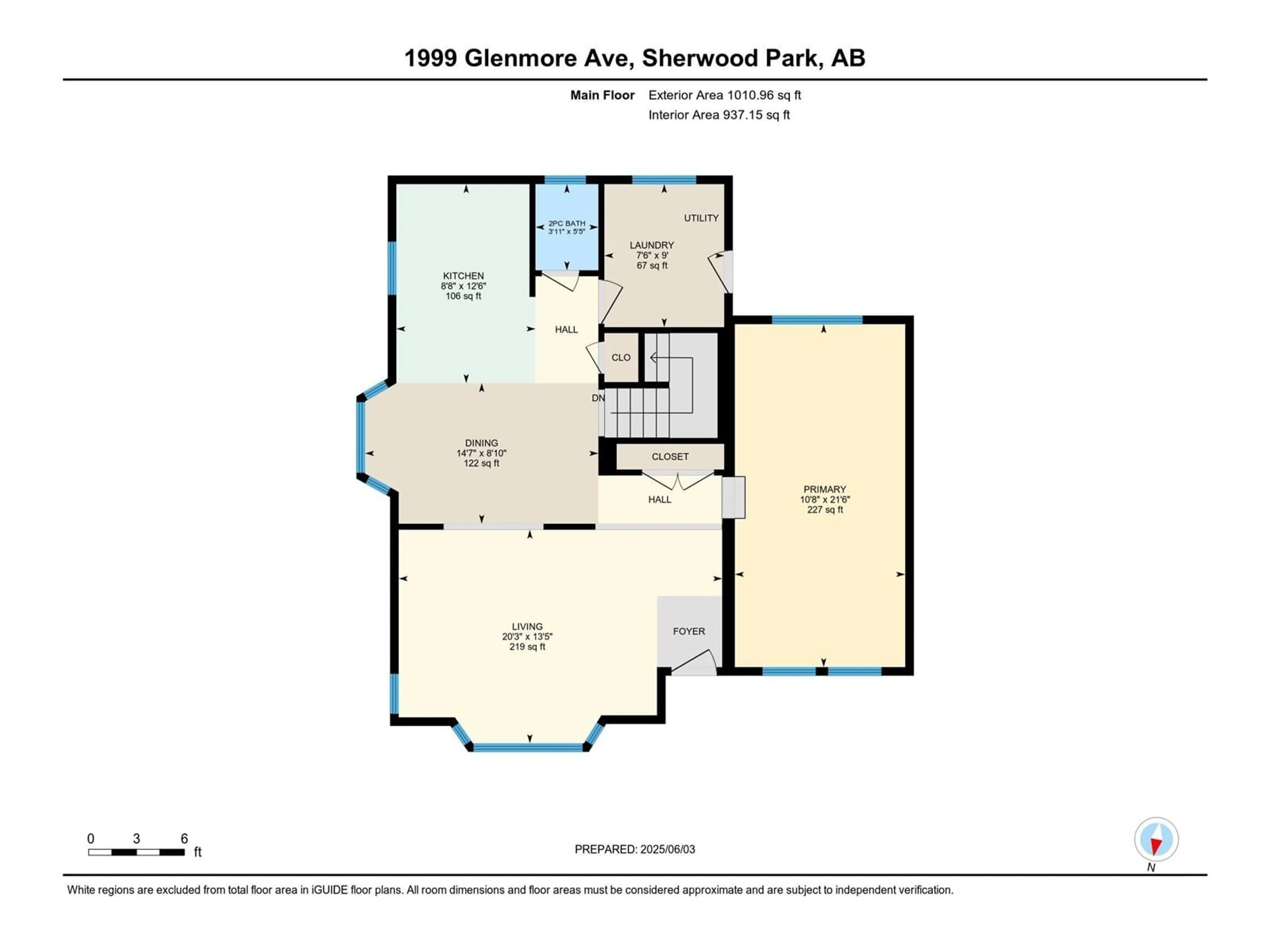 Floor plan for 1999 GLENMORE AV, Sherwood Park Alberta T8A0X7