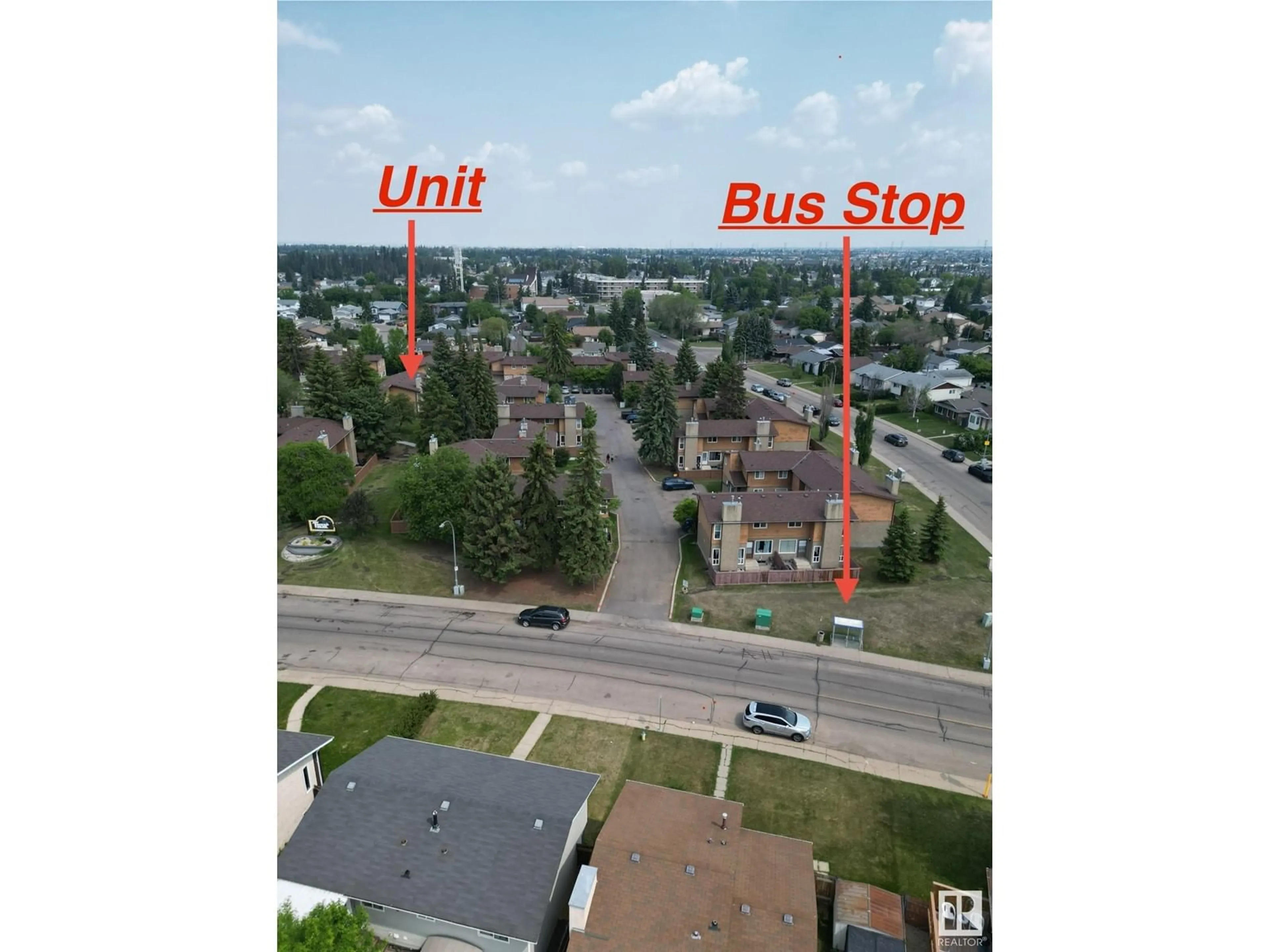 A pic from outside/outdoor area/front of a property/back of a property/a pic from drone, street for 27 - 3812 20 AV, Edmonton Alberta T6L4B2
