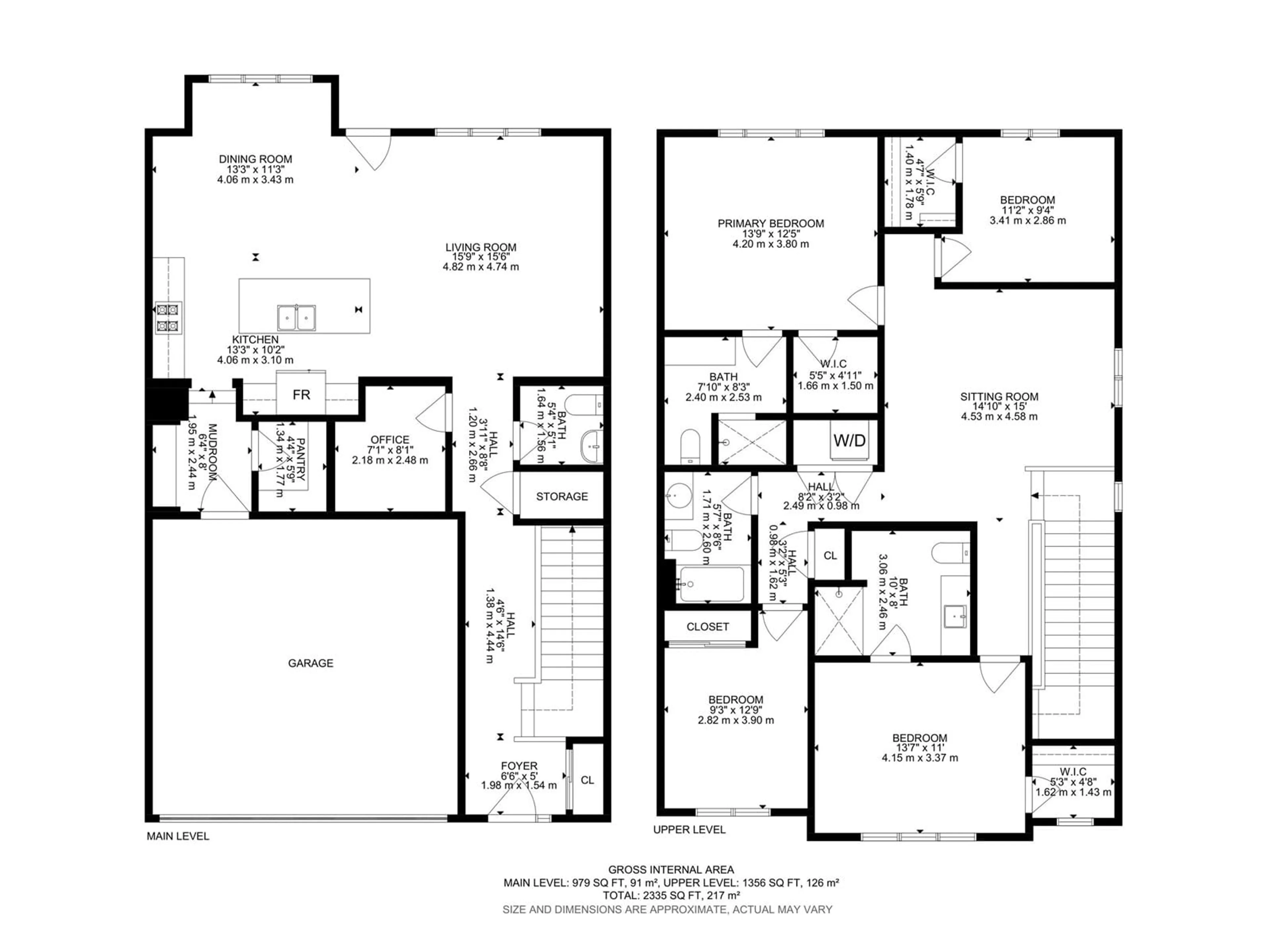 Floor plan for 20620 22AVE NW, Edmonton Alberta T6M1N3