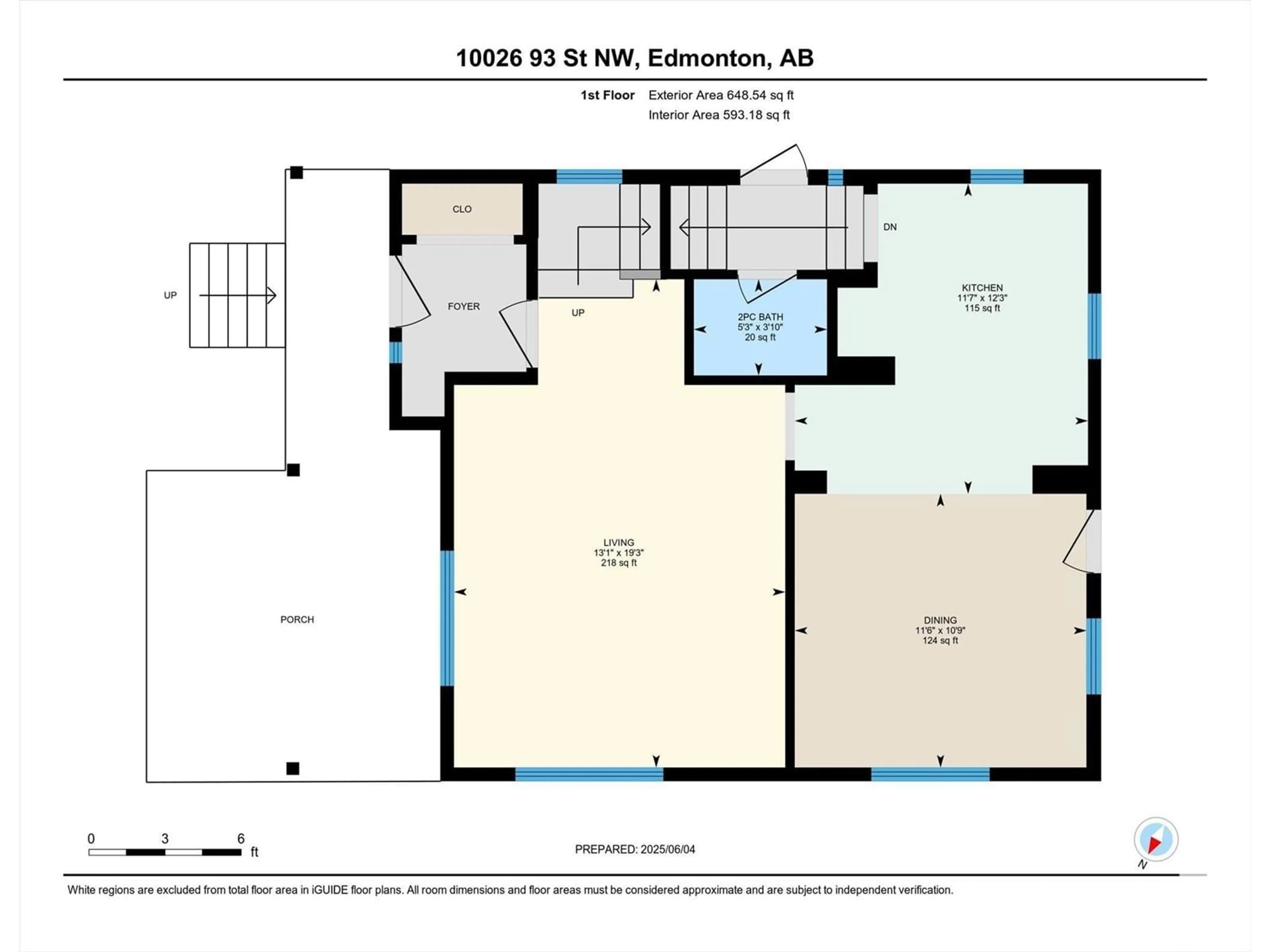 Floor plan for NW - 10026 93 ST, Edmonton Alberta T5H1W7