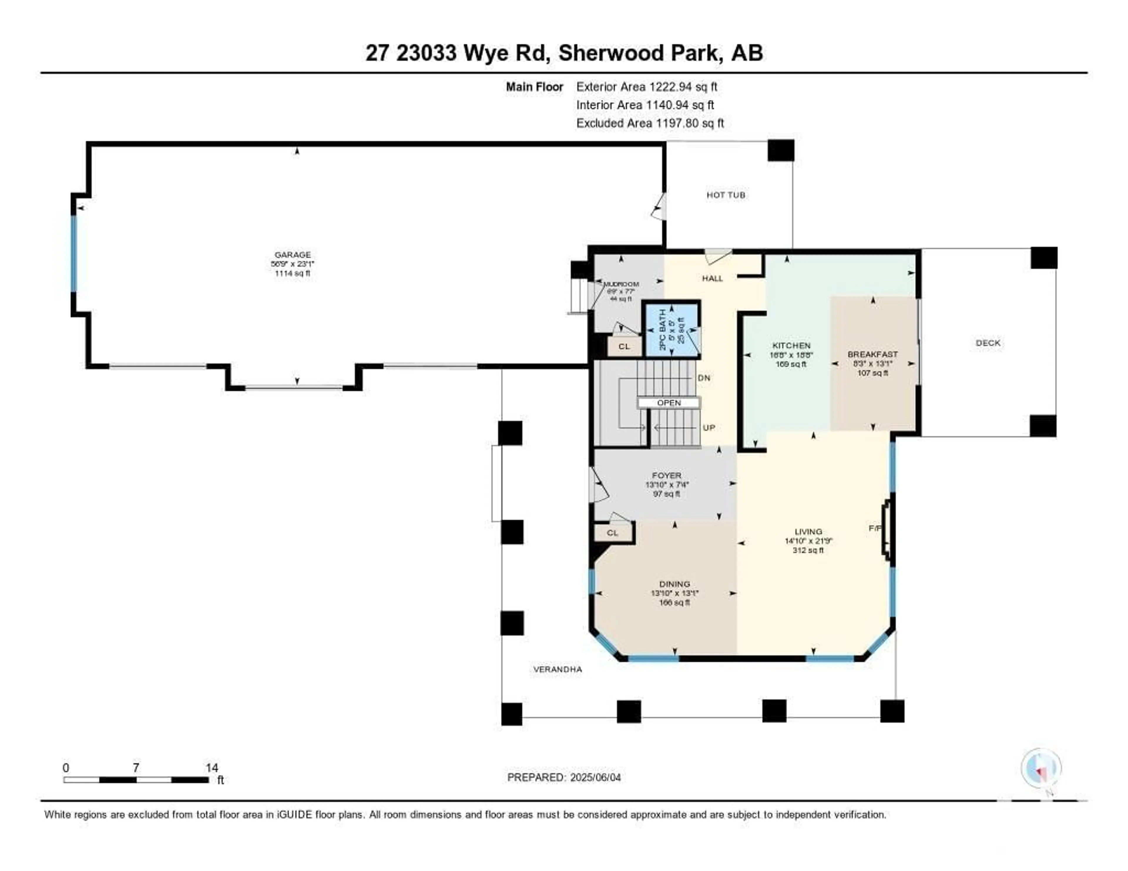 Floor plan for 23033 - 27 WYE RD, Rural Strathcona County Alberta T8B1H9