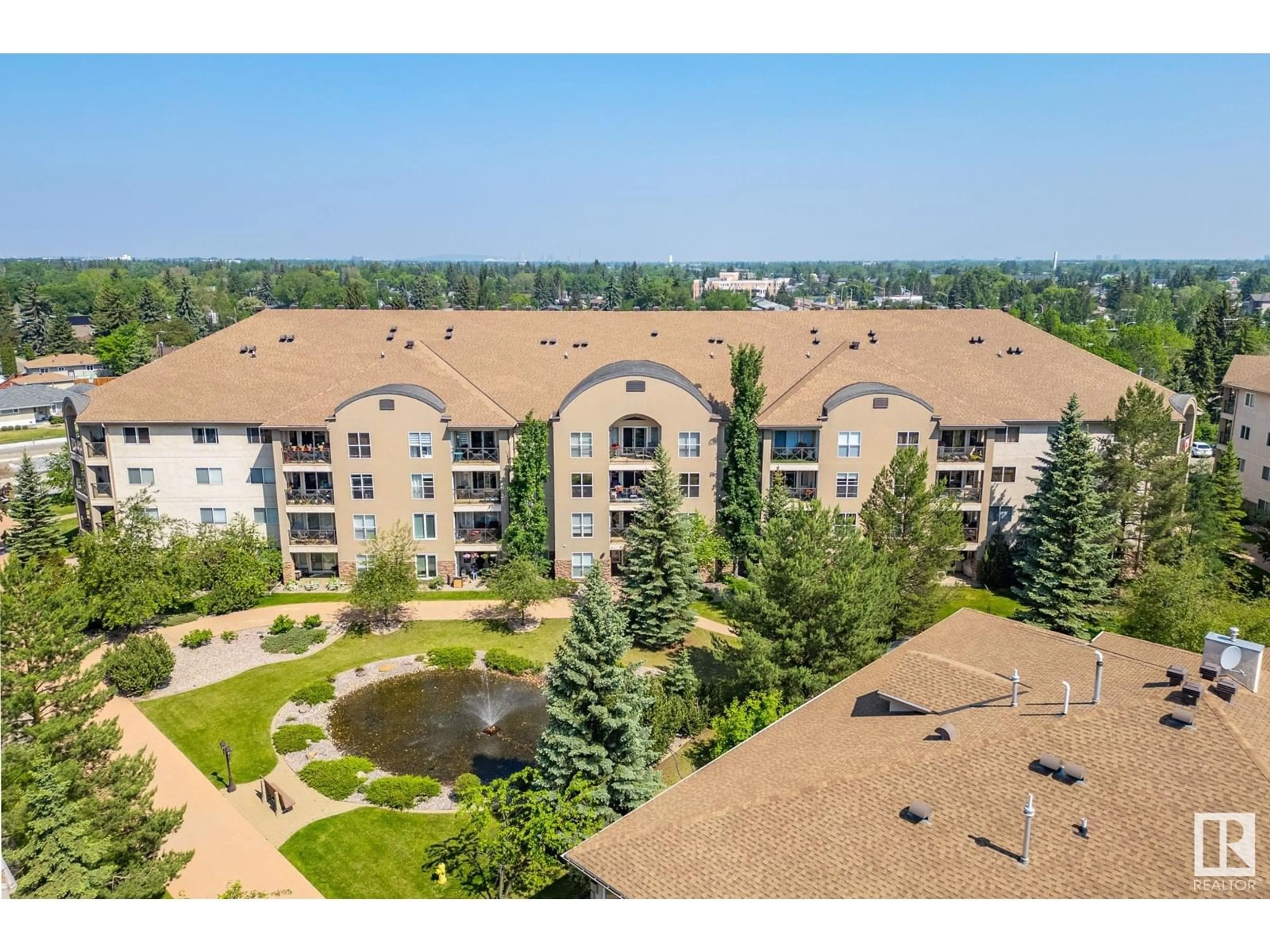 A pic from outside/outdoor area/front of a property/back of a property/a pic from drone, unknown for 207 - 8956 156 ST, Edmonton Alberta T5R5Z6