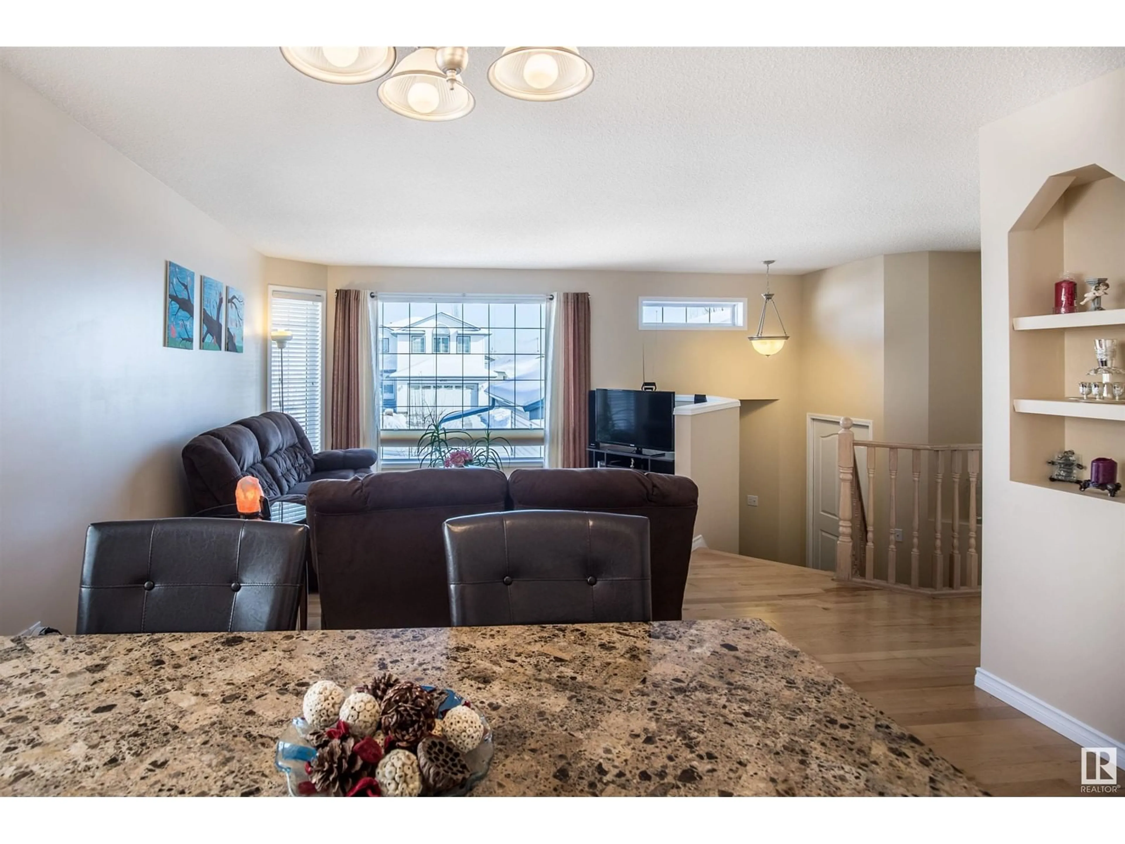 Living room with furniture, unknown for NW - 4704 189 ST, Edmonton Alberta T6M2S8