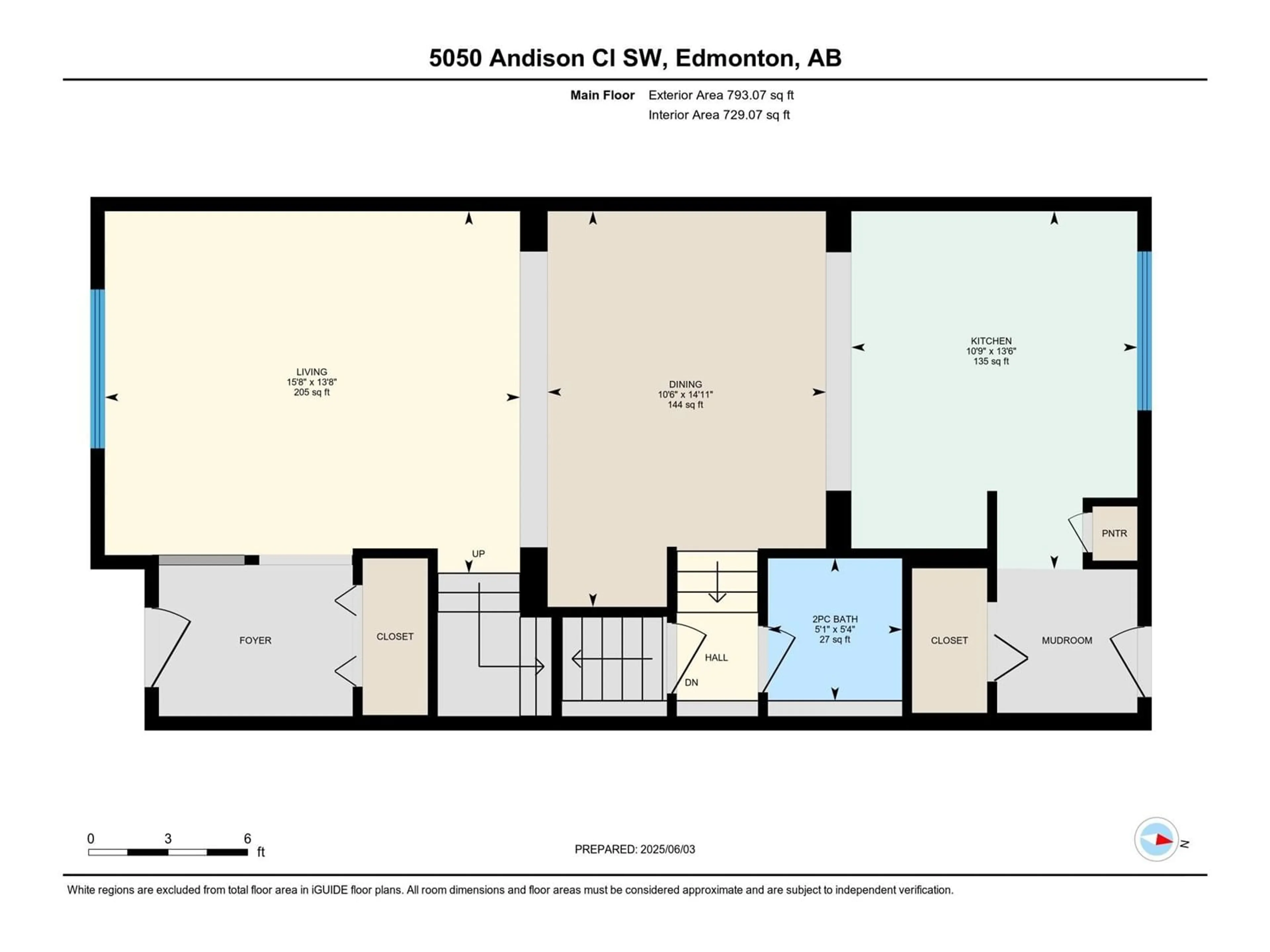 Floor plan for 5050 ANDISON CL, Edmonton Alberta T6W3T4