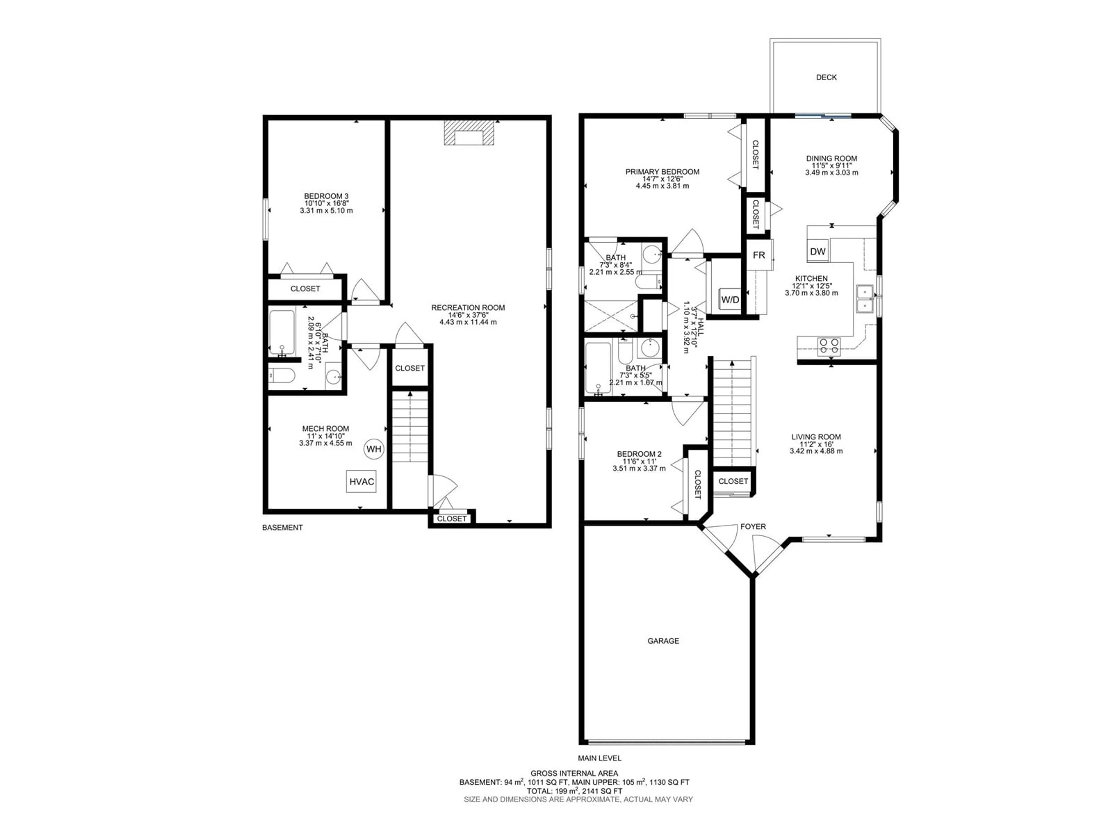 Floor plan for 20711 46 AV NW, Edmonton Alberta T6M0C2