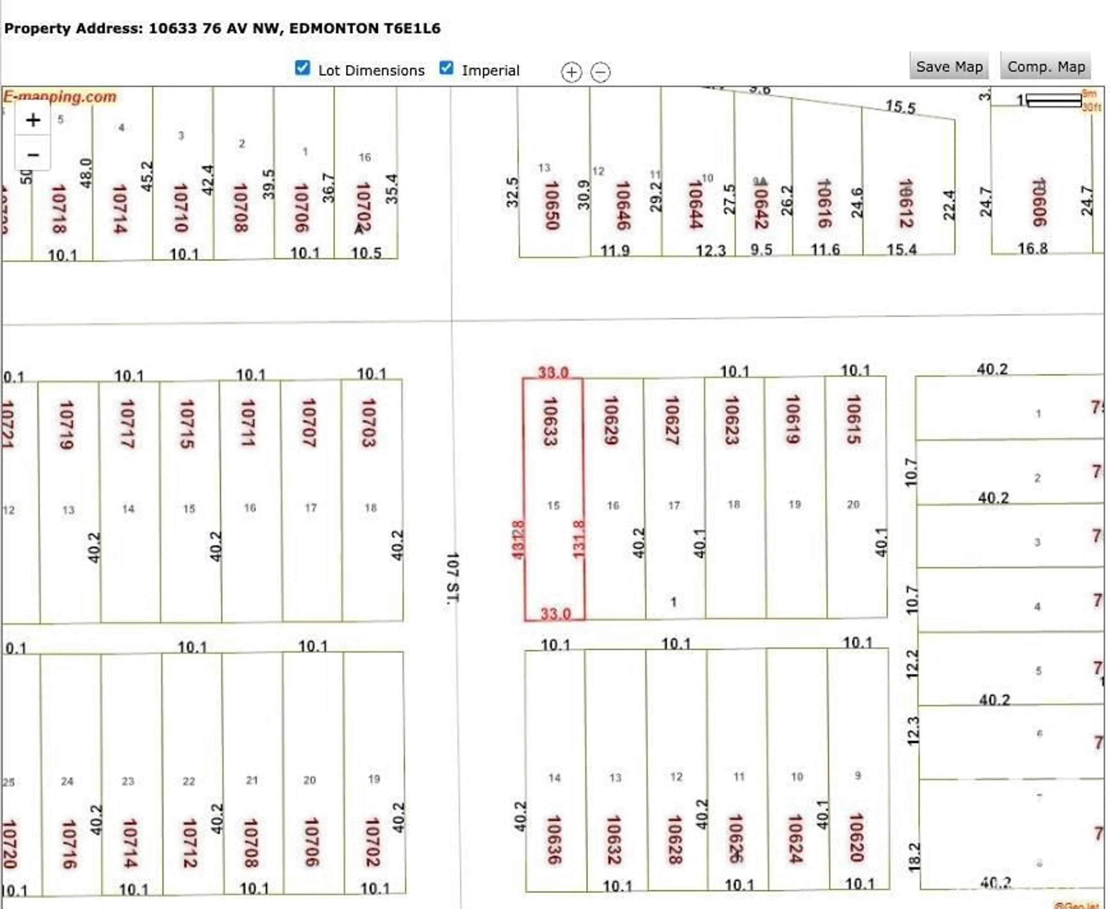Floor plan for 10633 76 AV, Edmonton Alberta T6E1L6