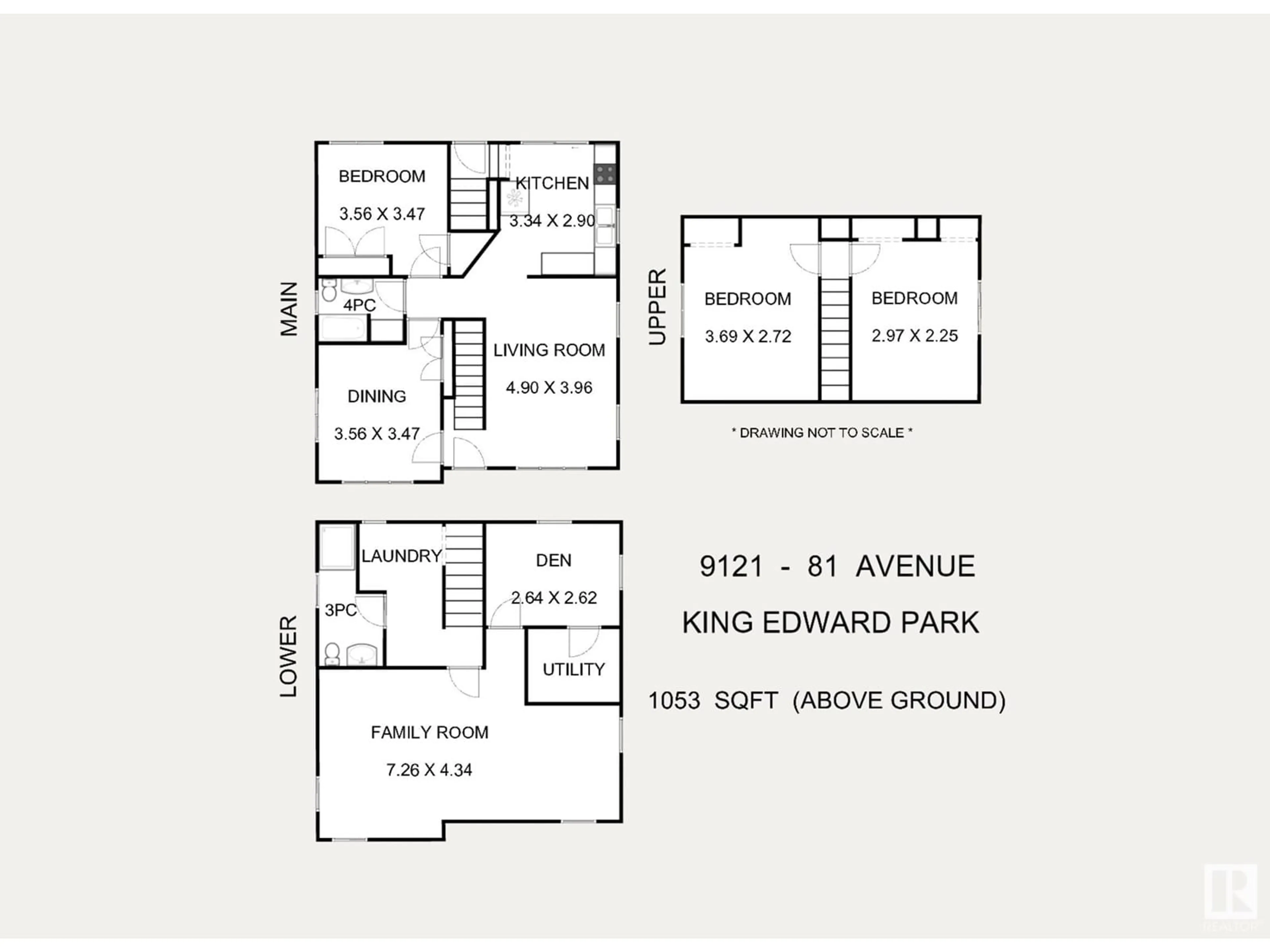 Floor plan for 9121 81 AV, Edmonton Alberta T6C0W9