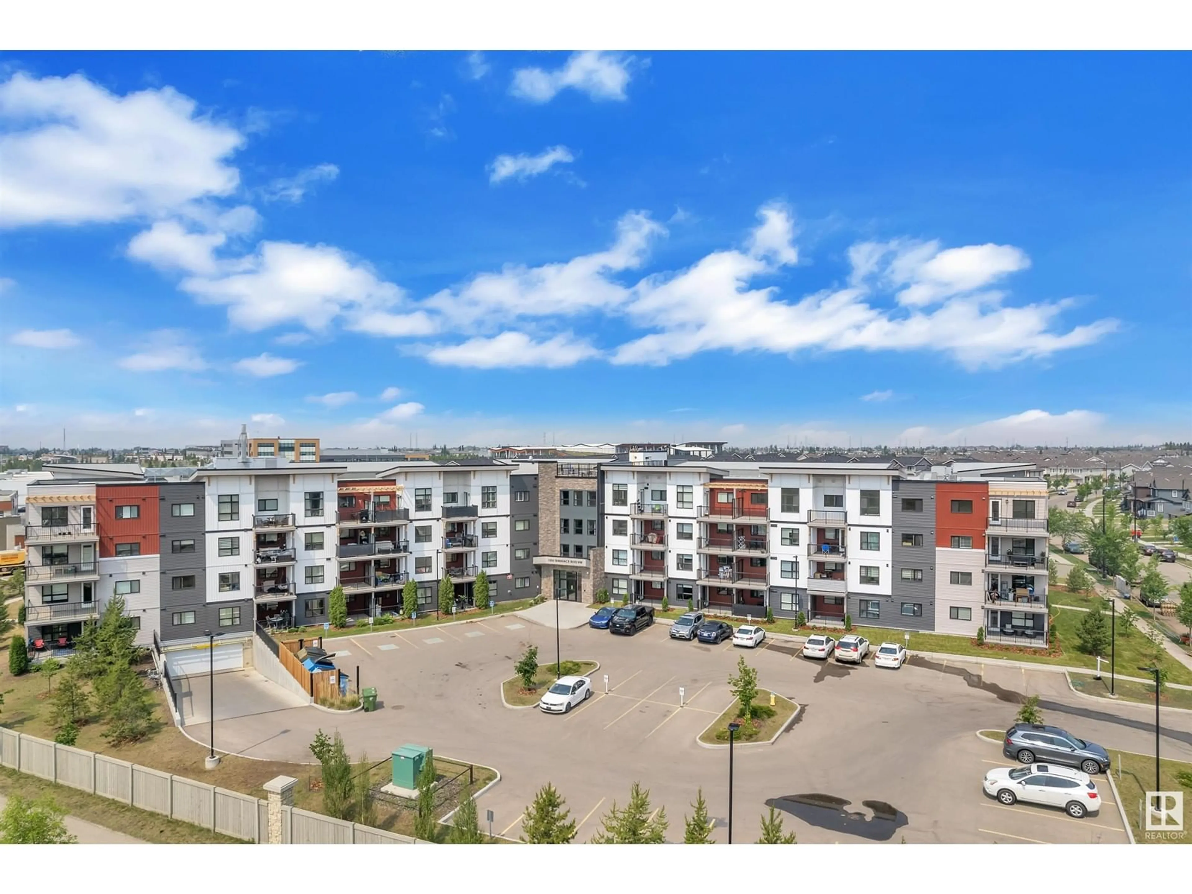 A pic from outside/outdoor area/front of a property/back of a property/a pic from drone, unknown for #408 - 1506 TAMARACK BV, Edmonton Alberta T6T2E3