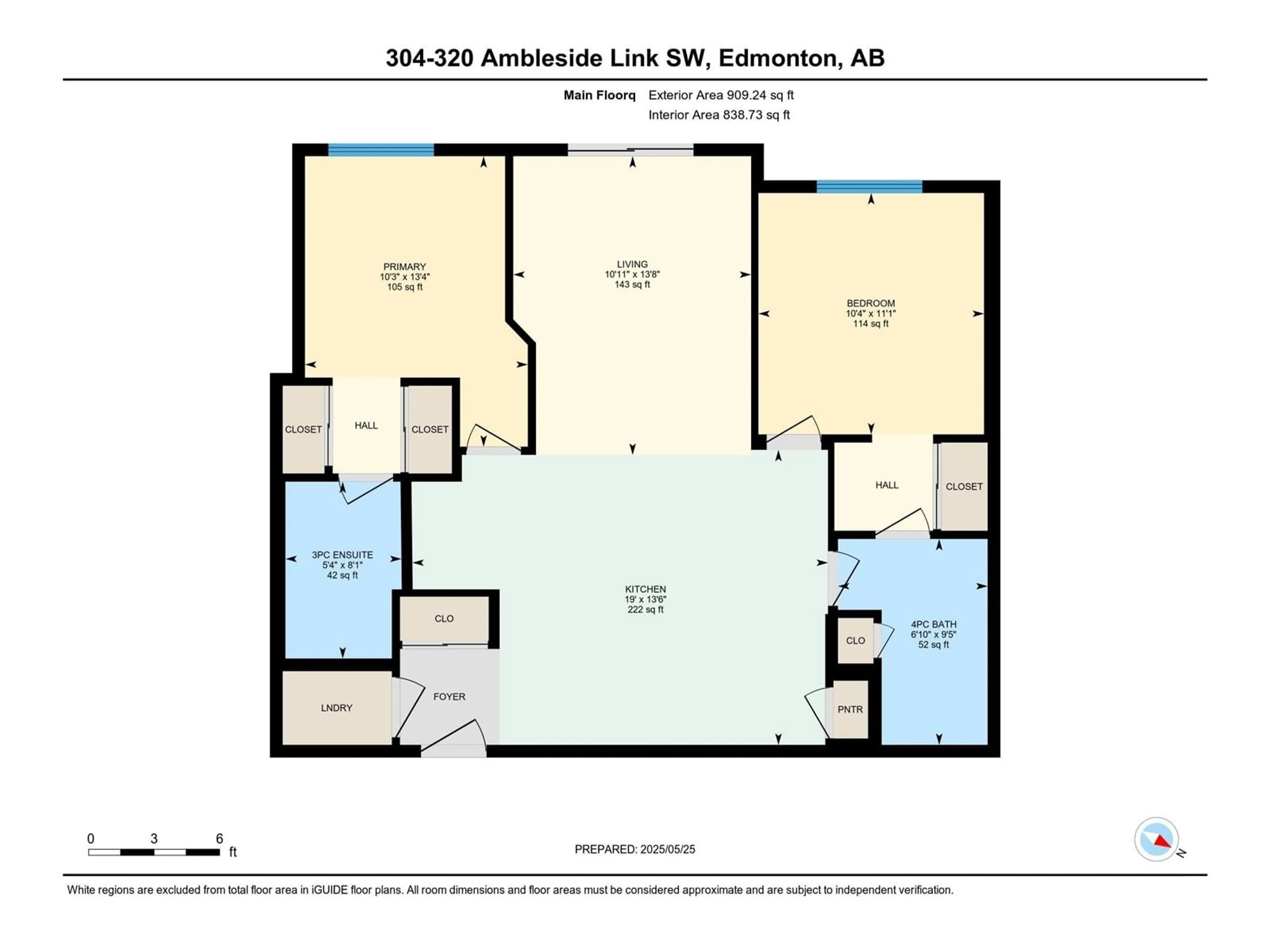 Floor plan for #304 - 320 AMBLESIDE LINK, Edmonton Alberta T6W2Z9