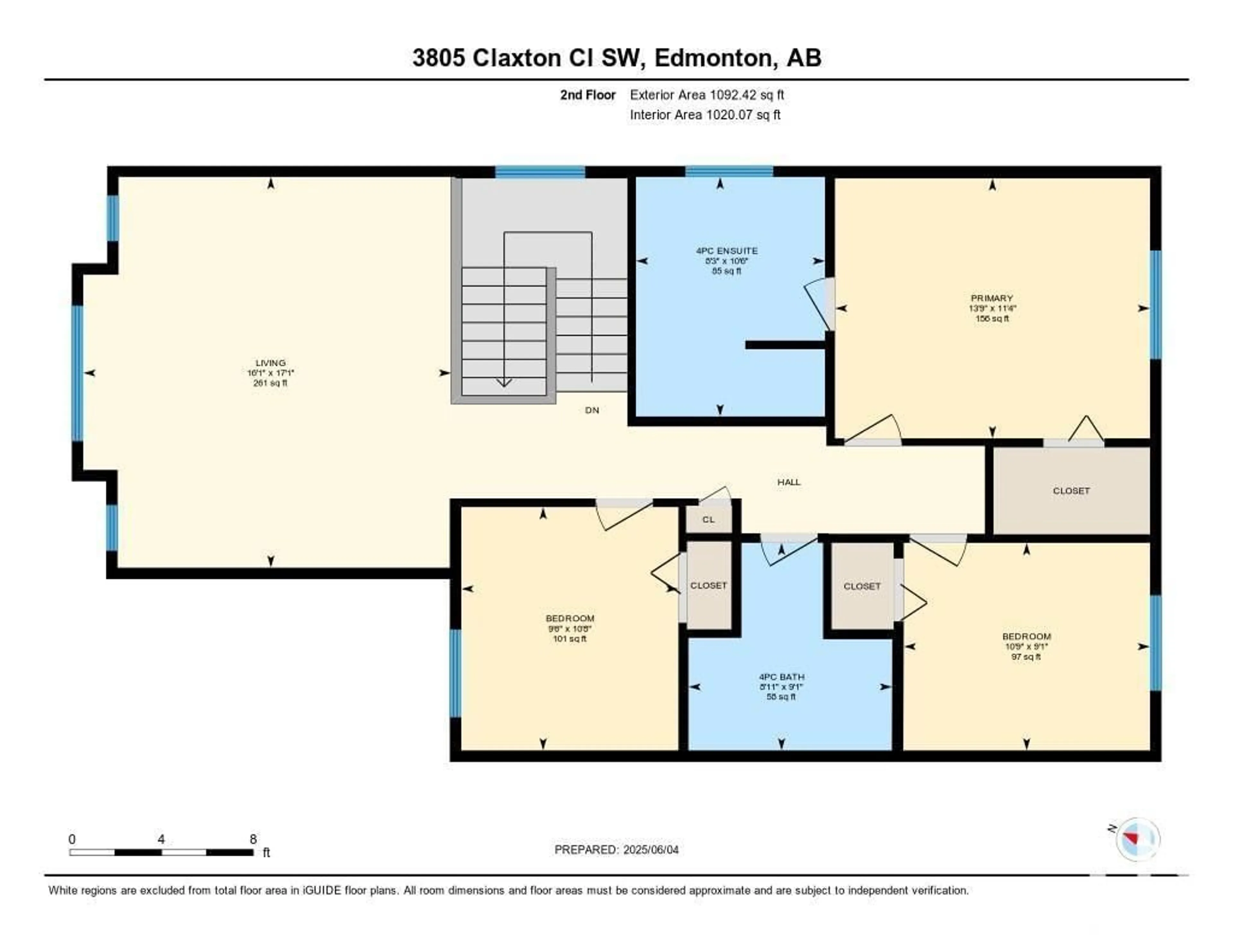 Floor plan for SW - 3805 CLAXTON CL, Edmonton Alberta T6W1Y5
