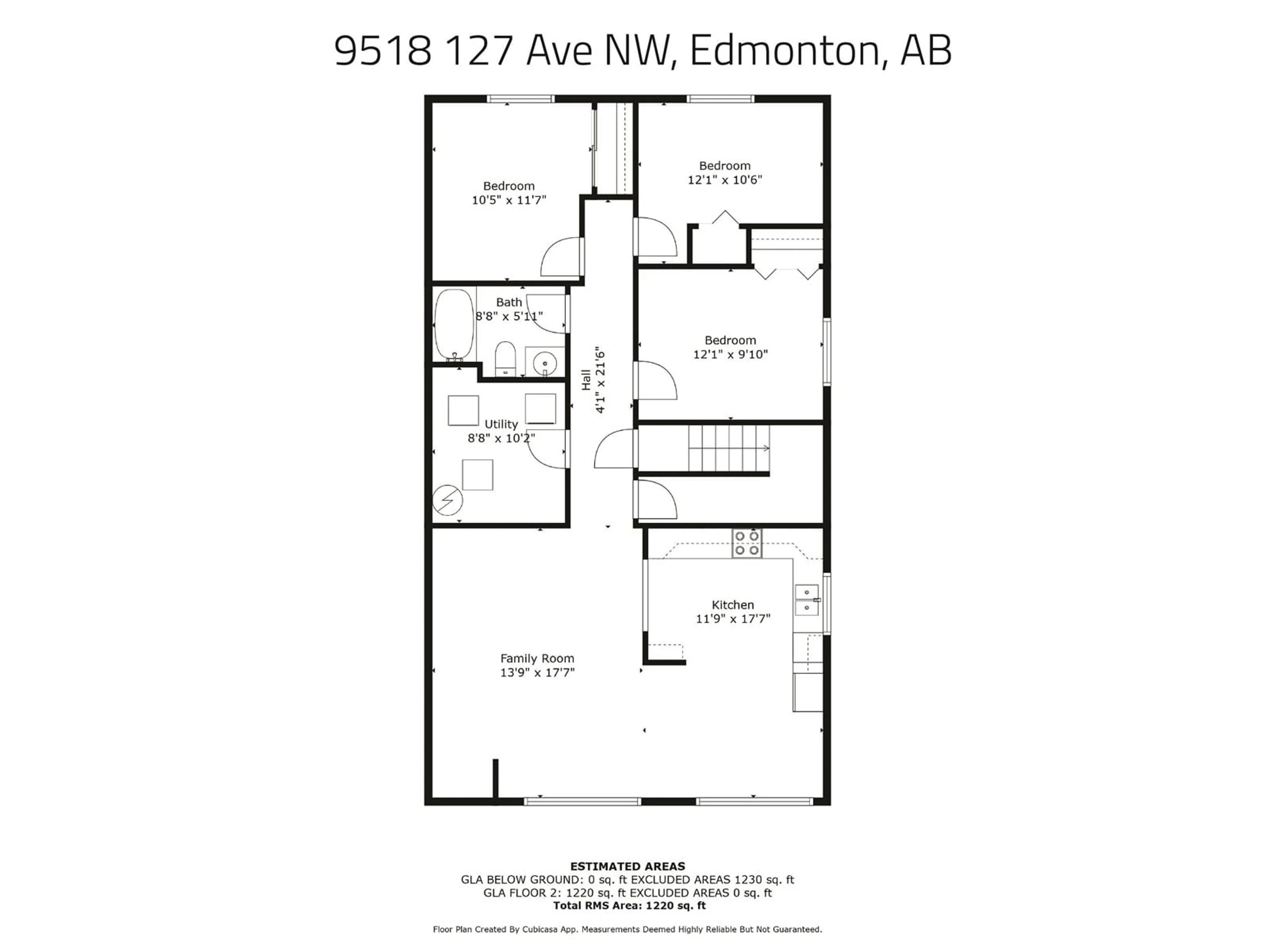 Floor plan for 9516 - 9518 127 AV, Edmonton Alberta T5E0B6