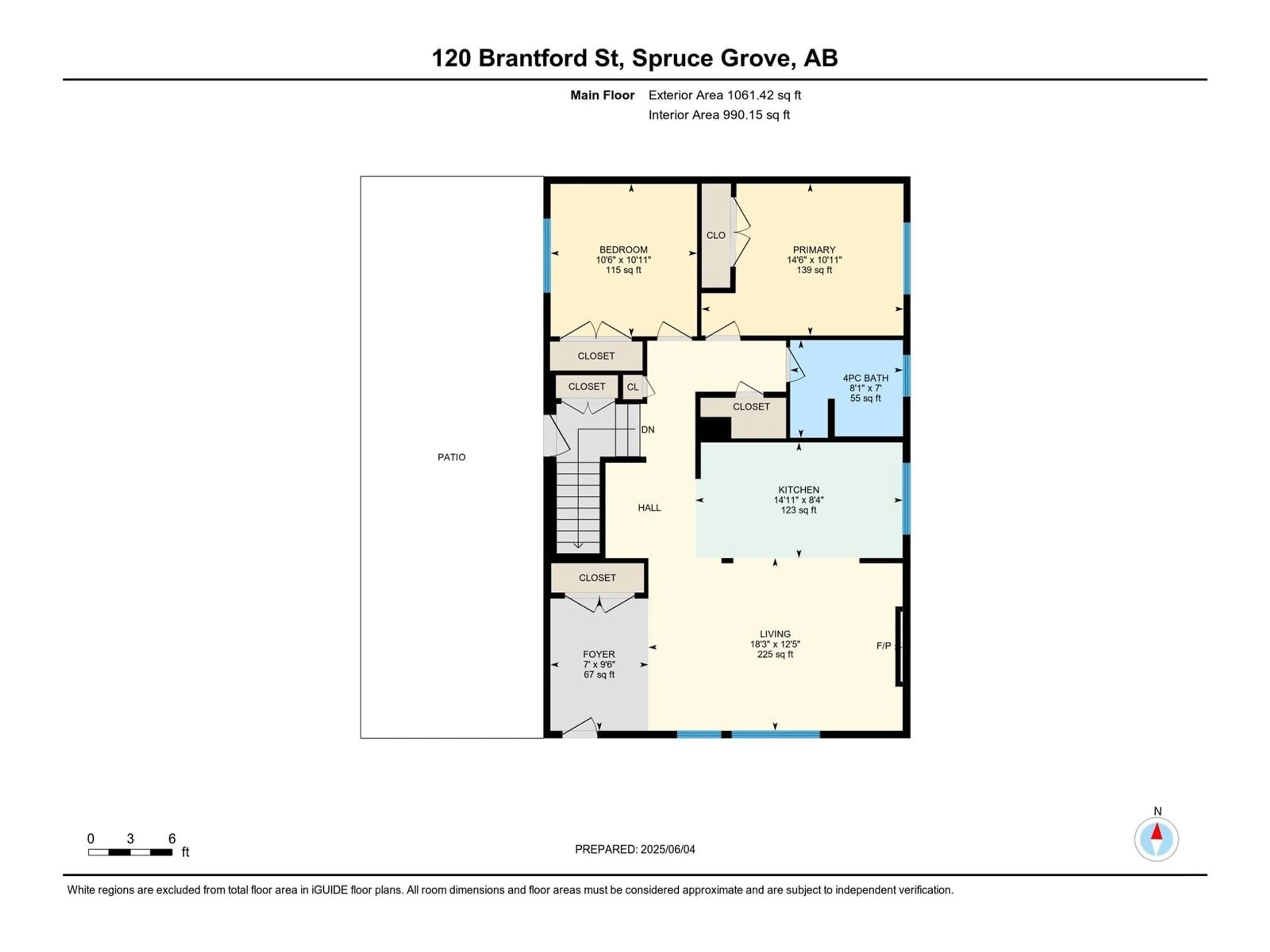 Floor plan for 120 BRANTFORD ST, Spruce Grove Alberta T7X1B4