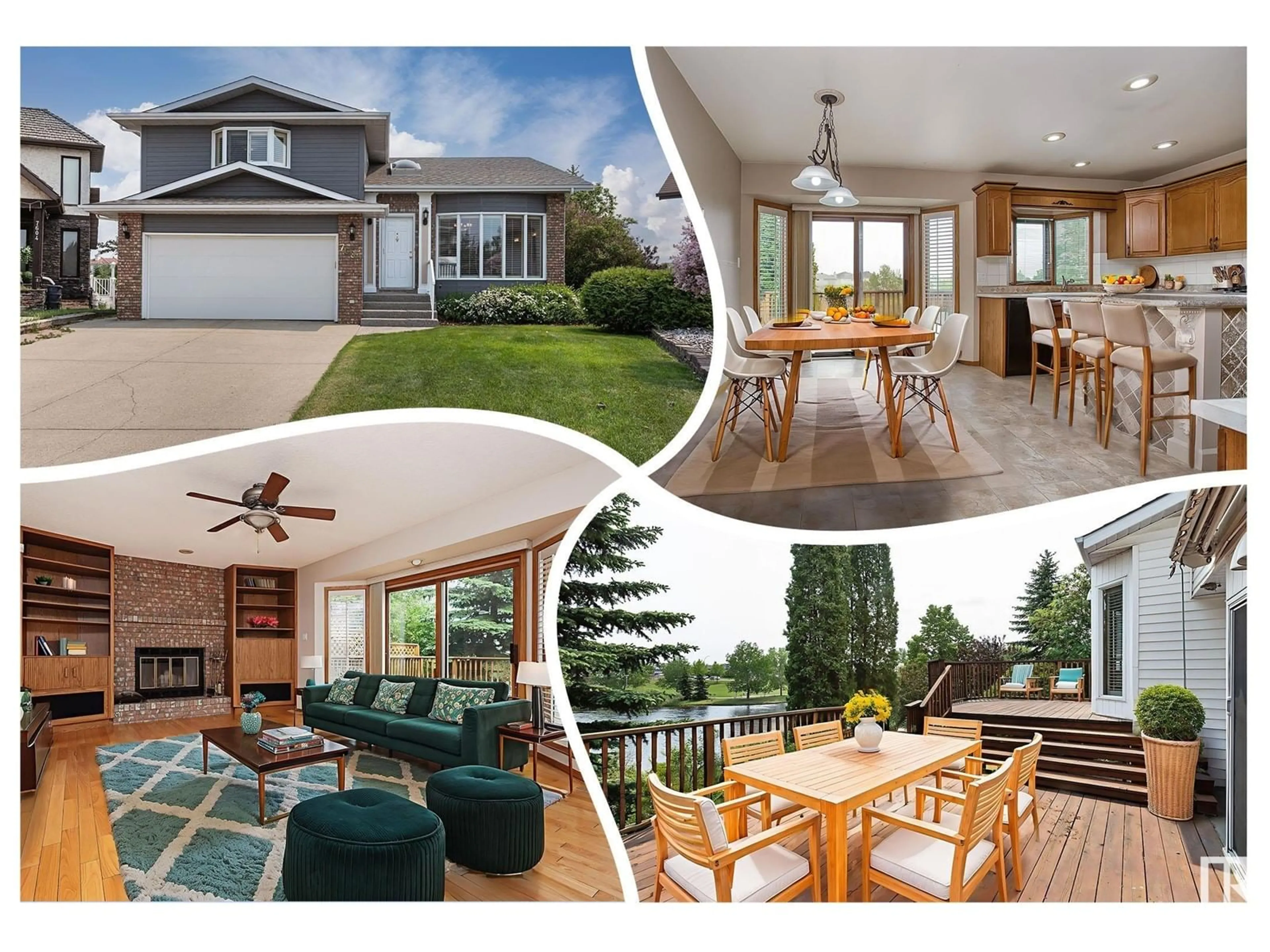 Home with vinyl exterior material, water/lake/river/ocean view for 7603 157 AV, Edmonton Alberta T5Z2S2