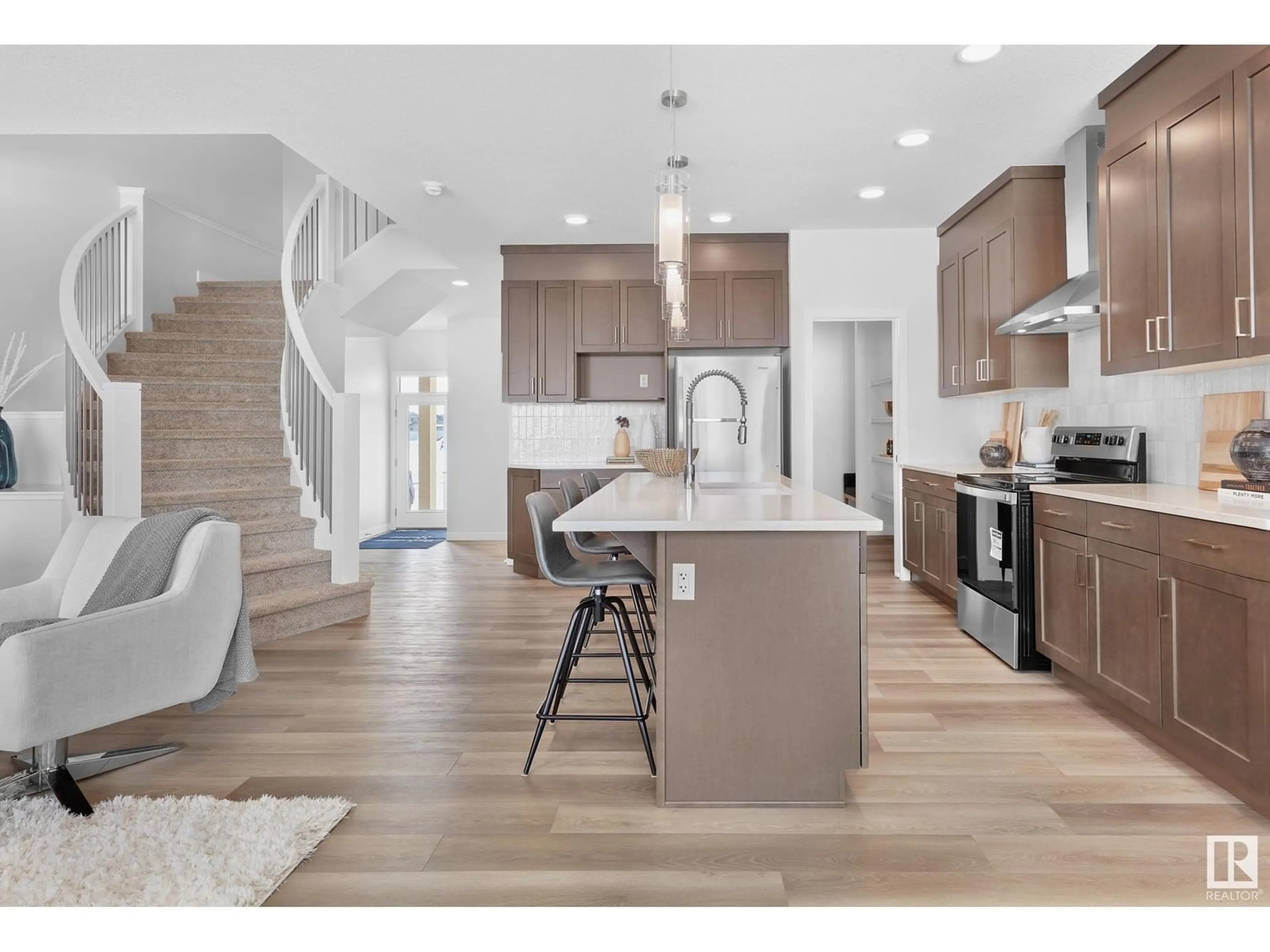 Open concept kitchen, unknown for SW - 705 PAYIPWAT CM, Edmonton Alberta T6W5K8