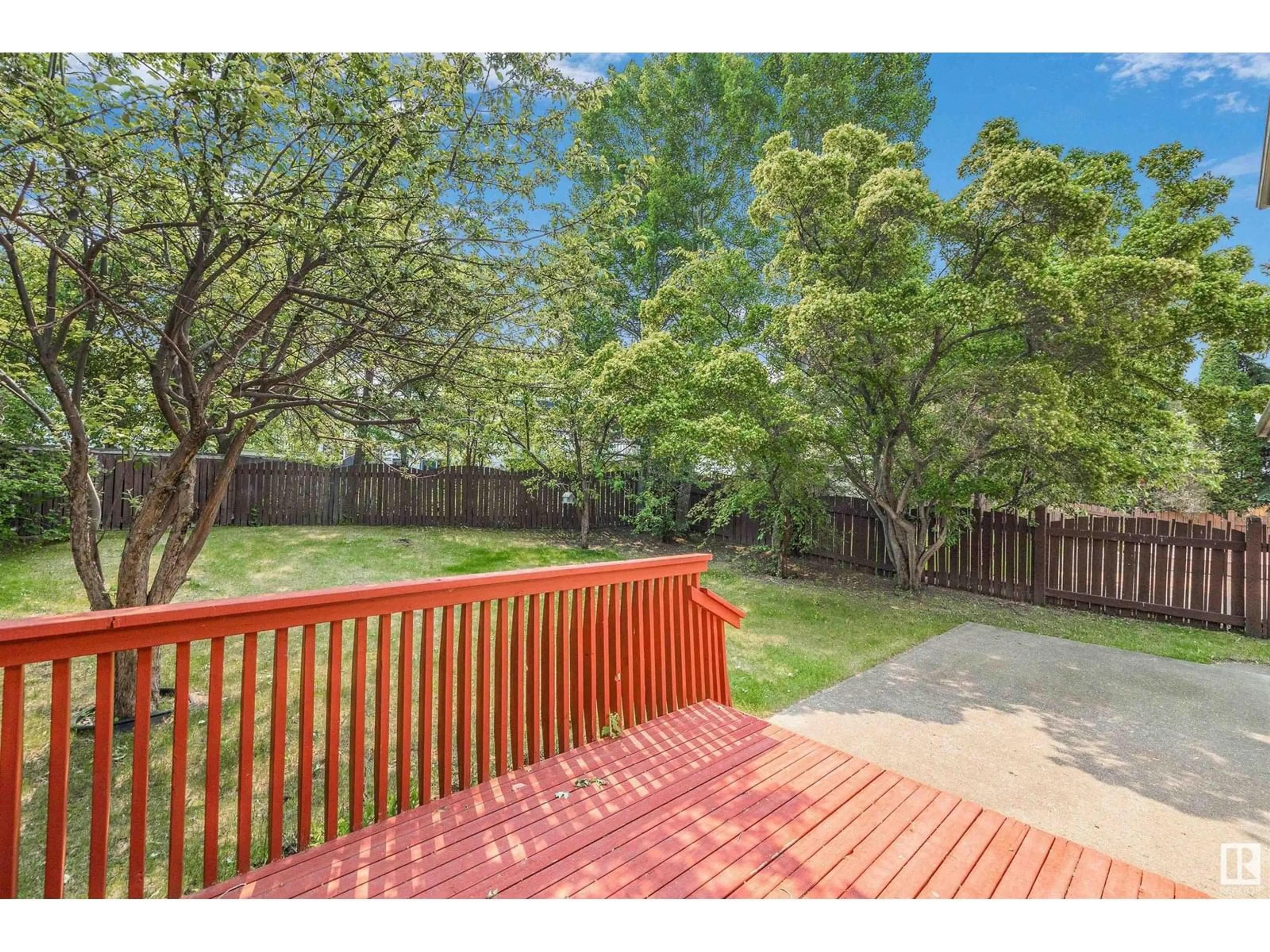 Patio, forest/trees view for 292 RHATIGAN RD W, Edmonton Alberta T6R1C6