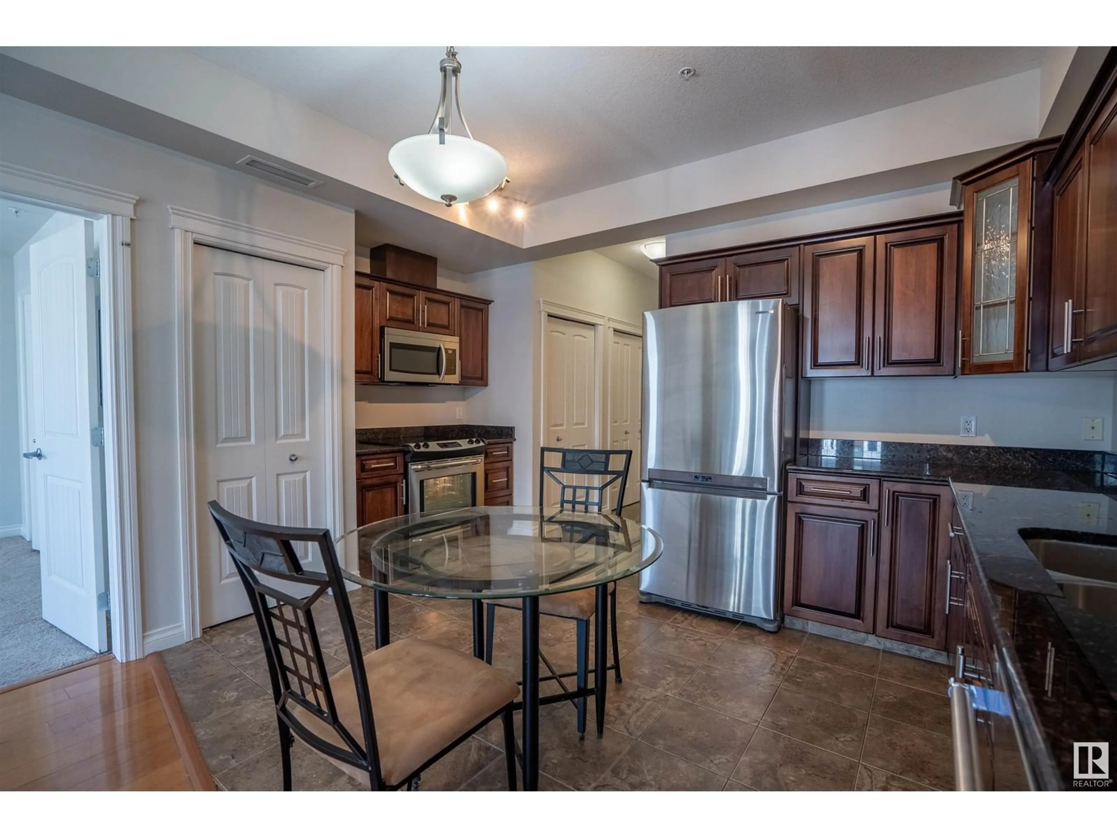 Standard kitchen, ceramic/tile floor for #504 - 5211 50 ST, Stony Plain Alberta T7Z0C1