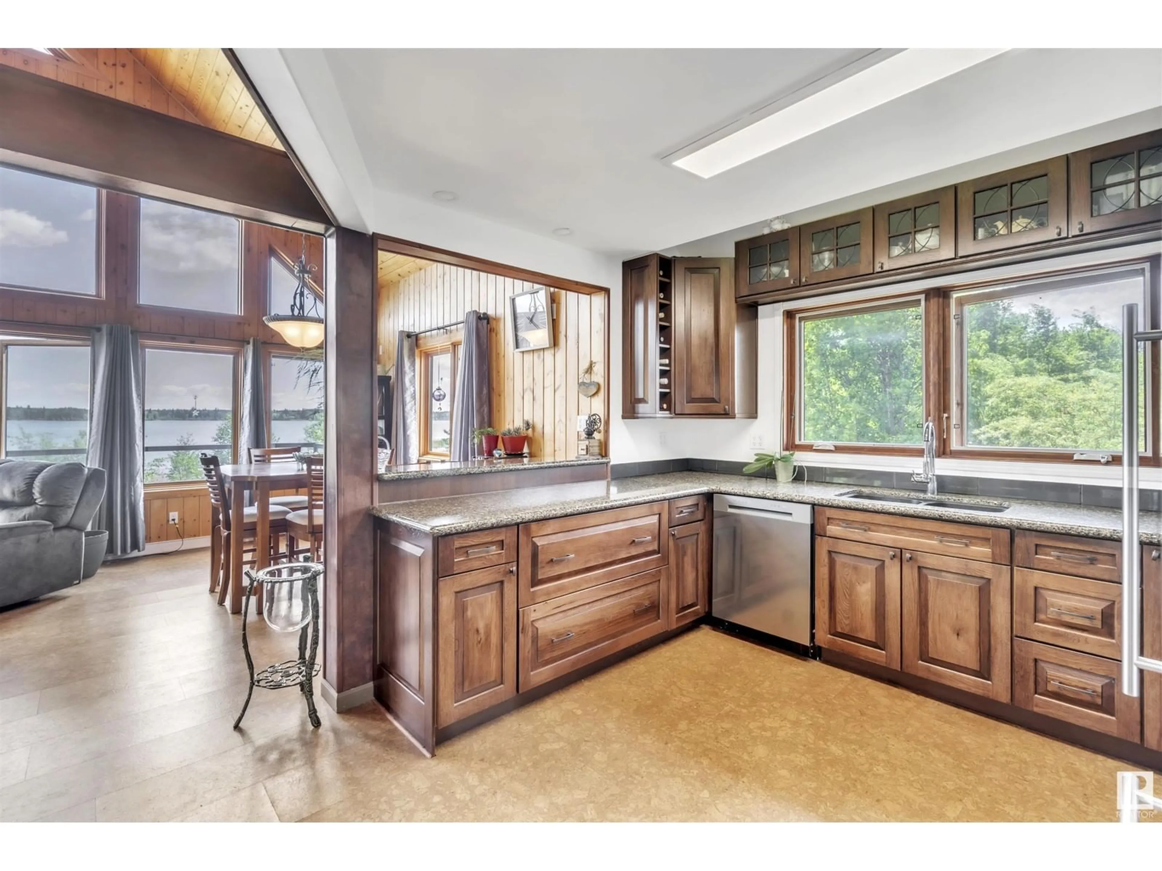 Open concept kitchen, ceramic/tile floor for 43123 TWP RD 642A, Rural Bonnyville M.D. Alberta T9M1P3