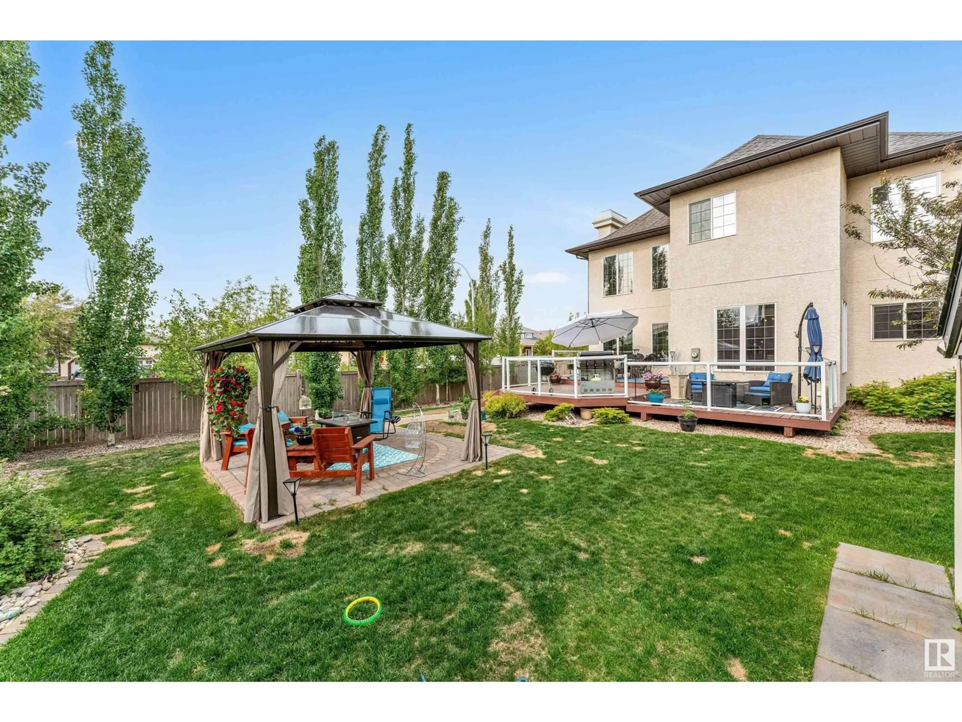 Patio, mountain view for 2 ROCHE PL, Beaumont Alberta T4X0B8