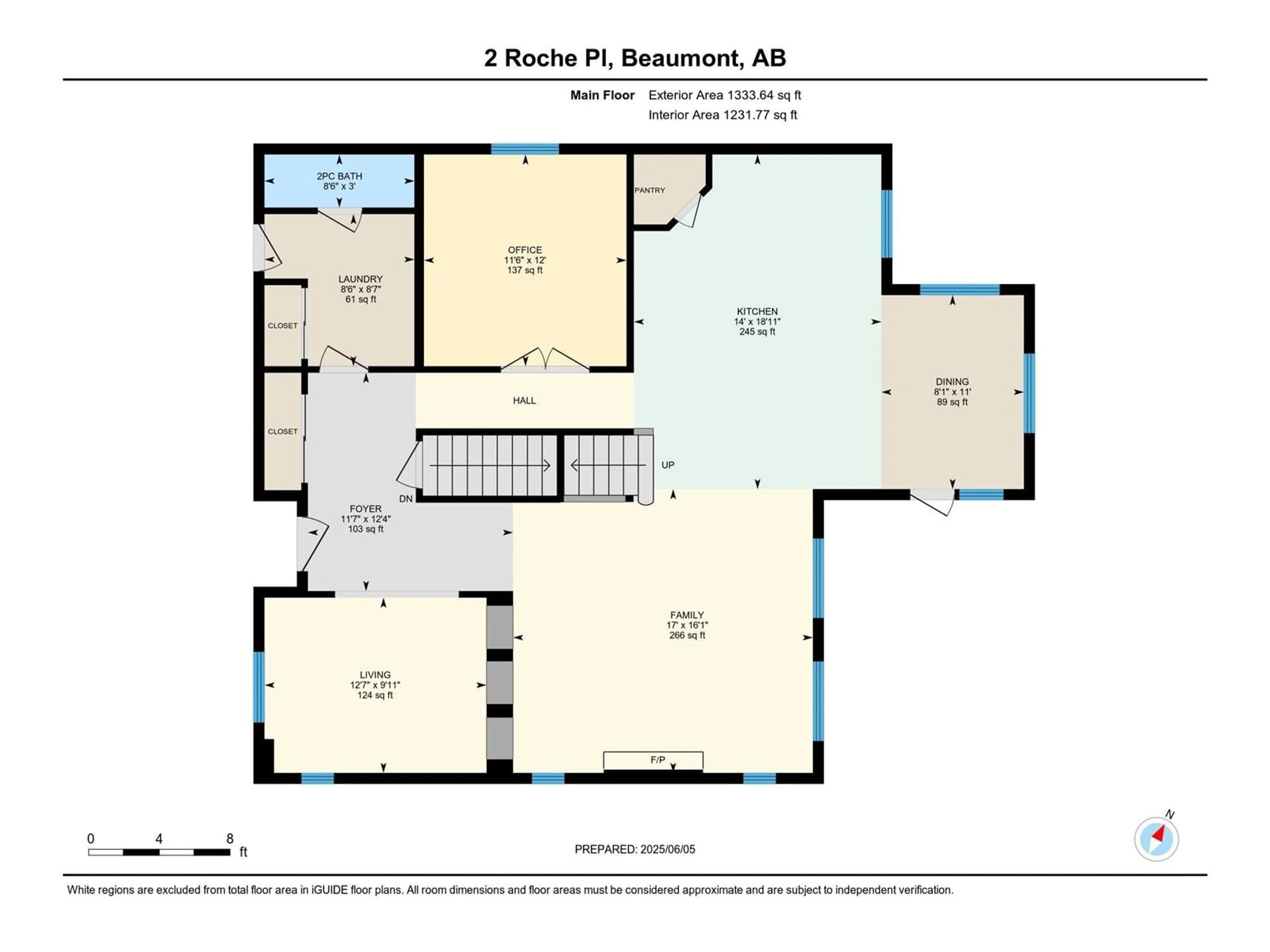 Floor plan for 2 ROCHE PL, Beaumont Alberta T4X0B8