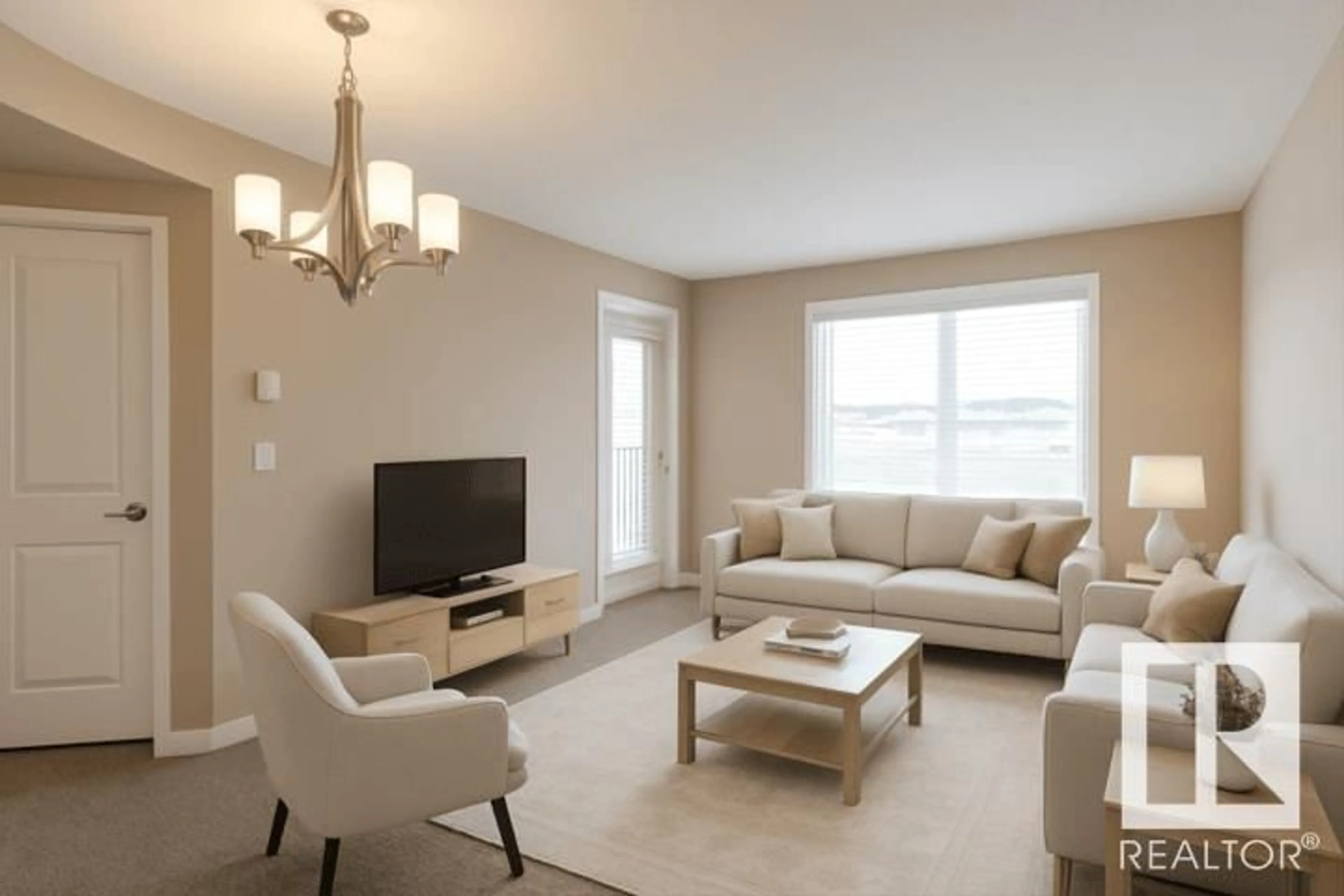 Living room with furniture, unknown for 5370 - 425 CHAPPELLE RD SW, Edmonton Alberta T6W3L7