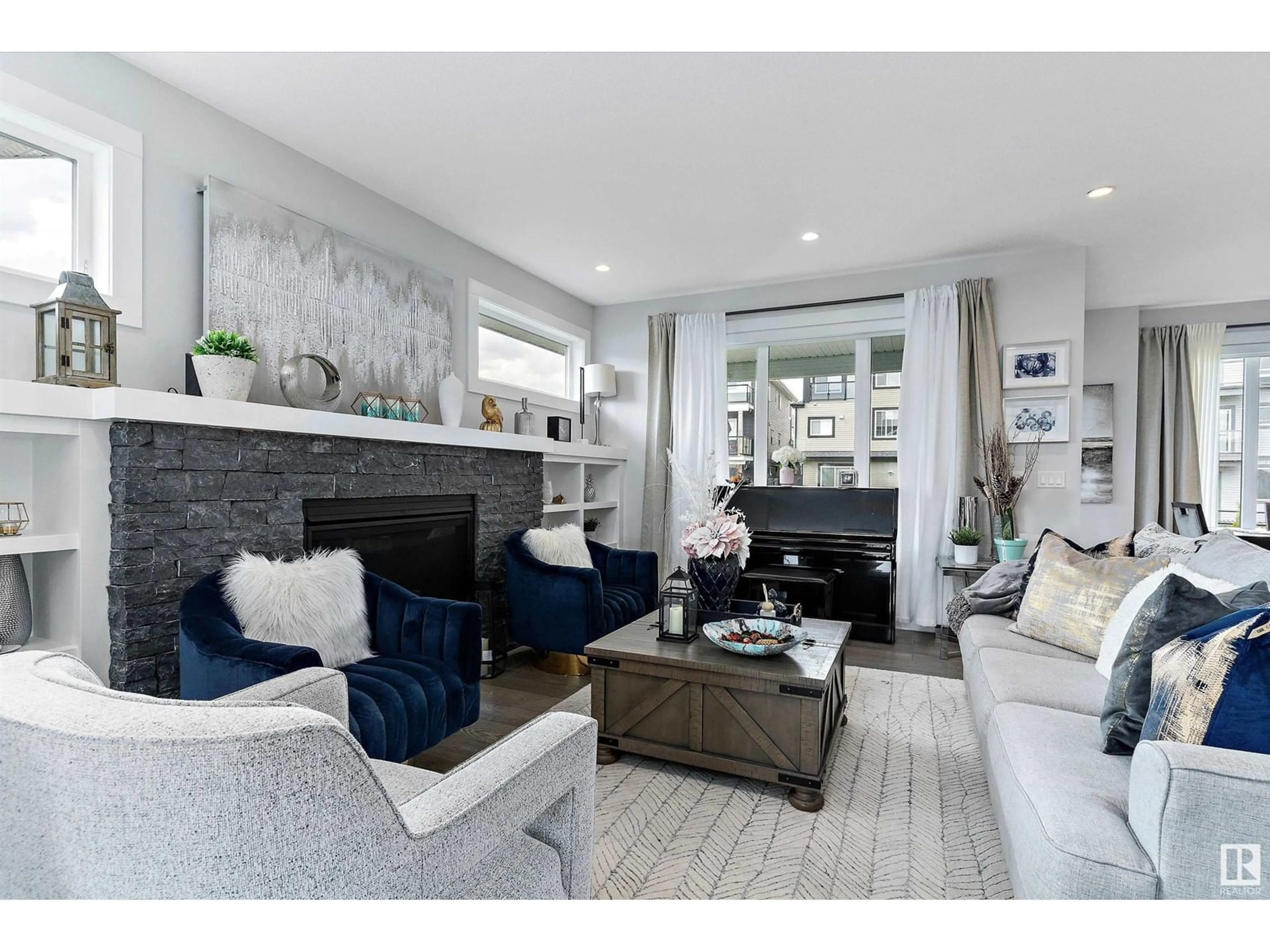 Living room with furniture, unknown for 3907 47 AV, Beaumont Alberta T4X1X7
