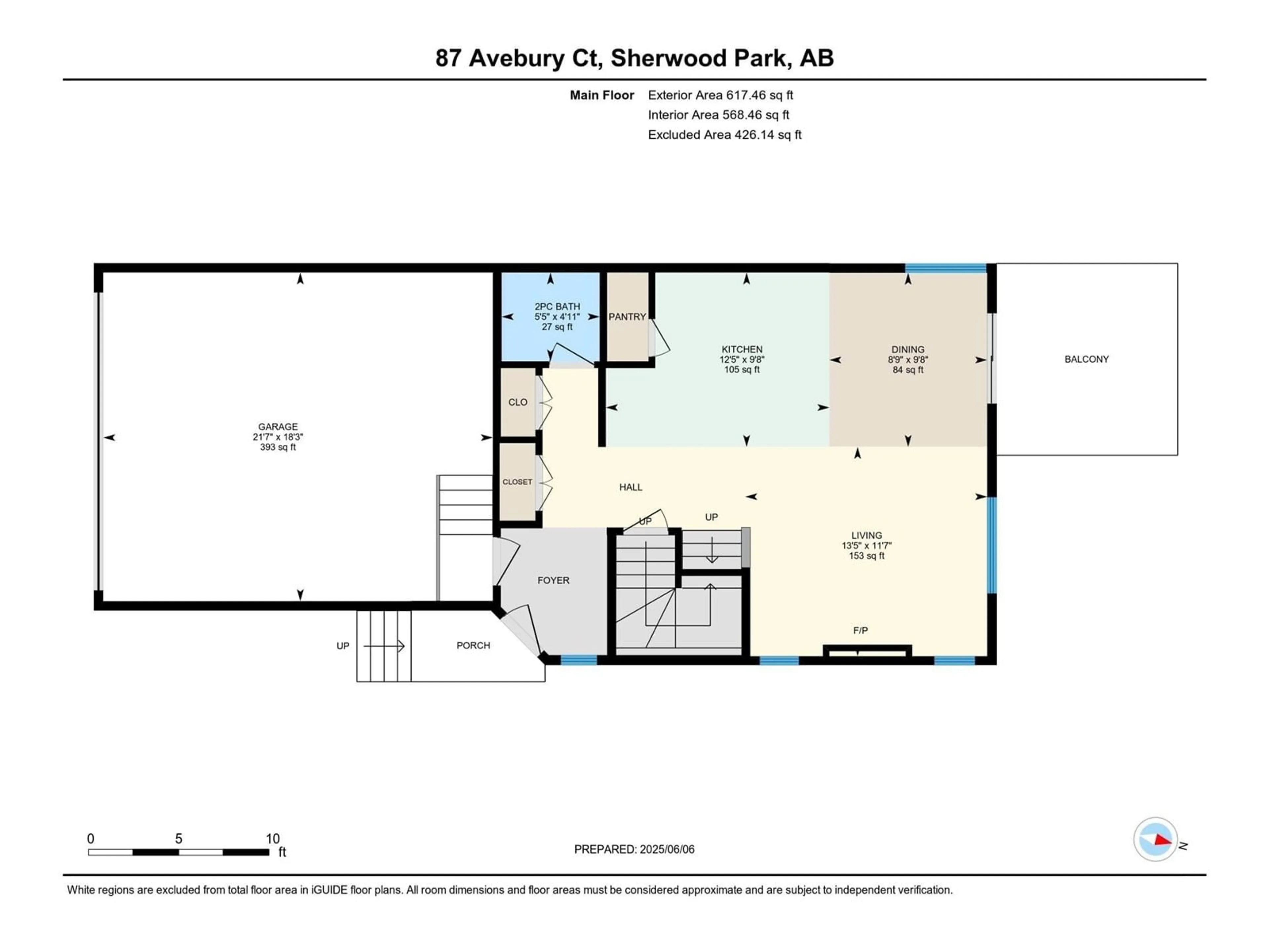 Floor plan for 87 AVEBURY, Sherwood Park Alberta T8H0Z3