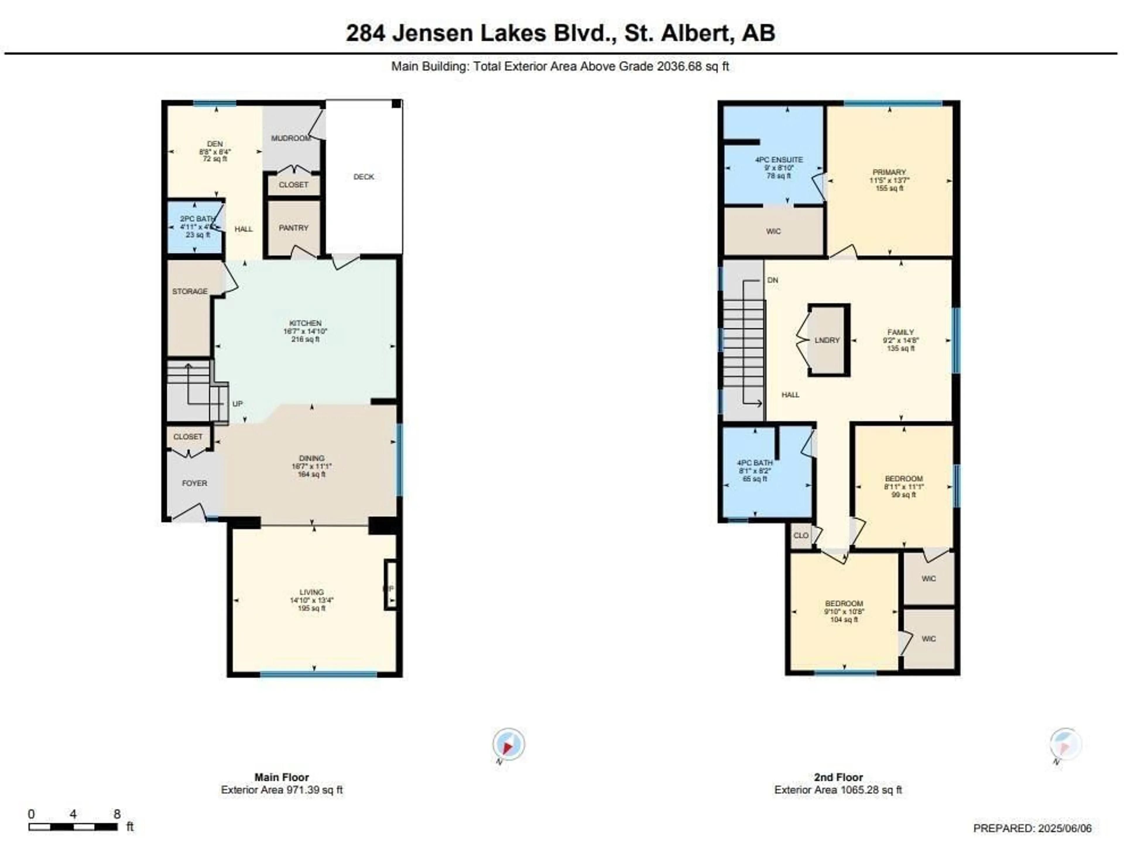 Floor plan for 284 JENSEN LAKES BV, St. Albert Alberta T8N7Z5