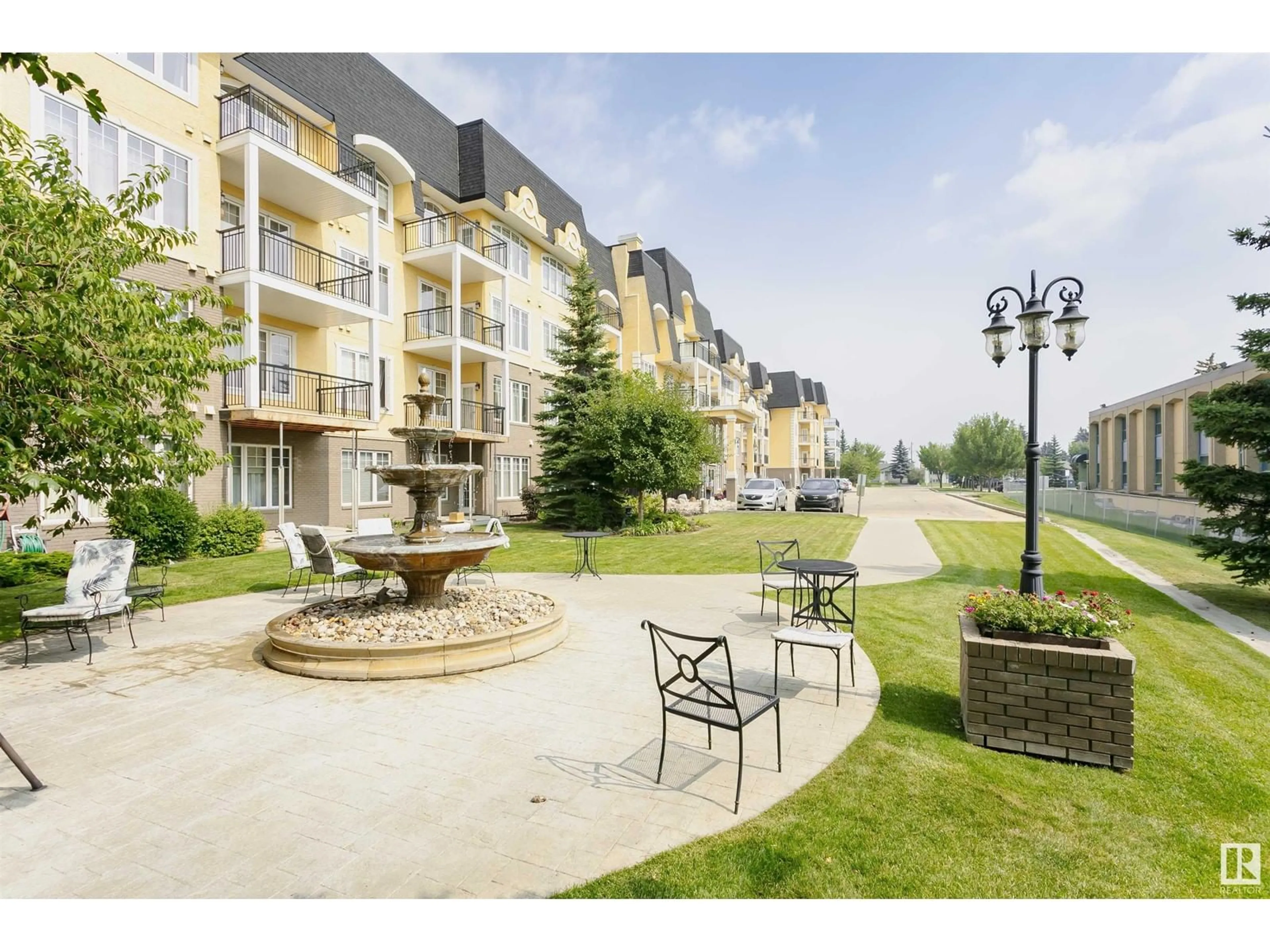 Patio, water/lake/river/ocean view for 207 - 9820 165 ST, Edmonton Alberta T5P0N3